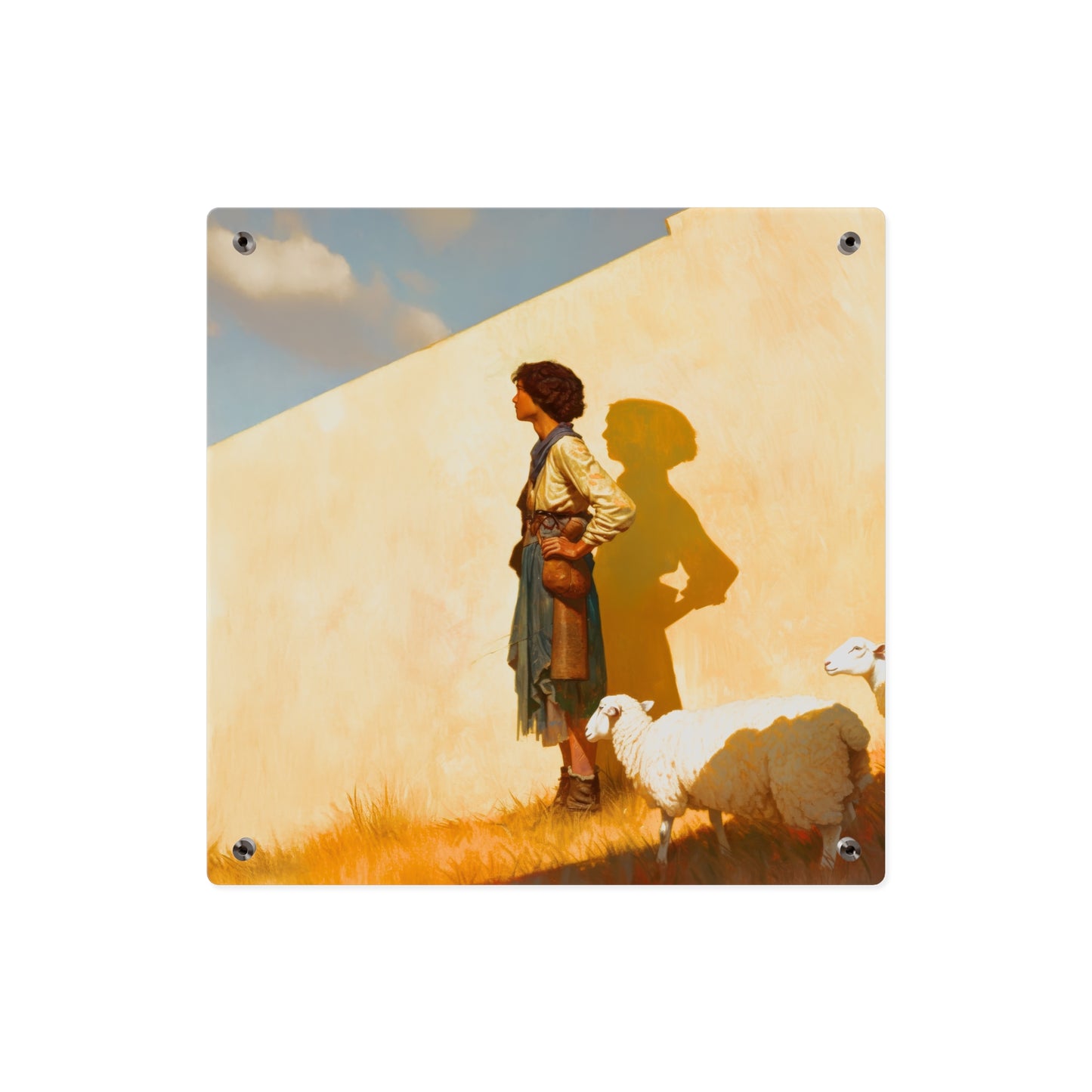 David son of Jesse Acrylic Wall Art Panel - Ready to Hang Acrylic Print - David and Goliath - Bible Story Wall Art