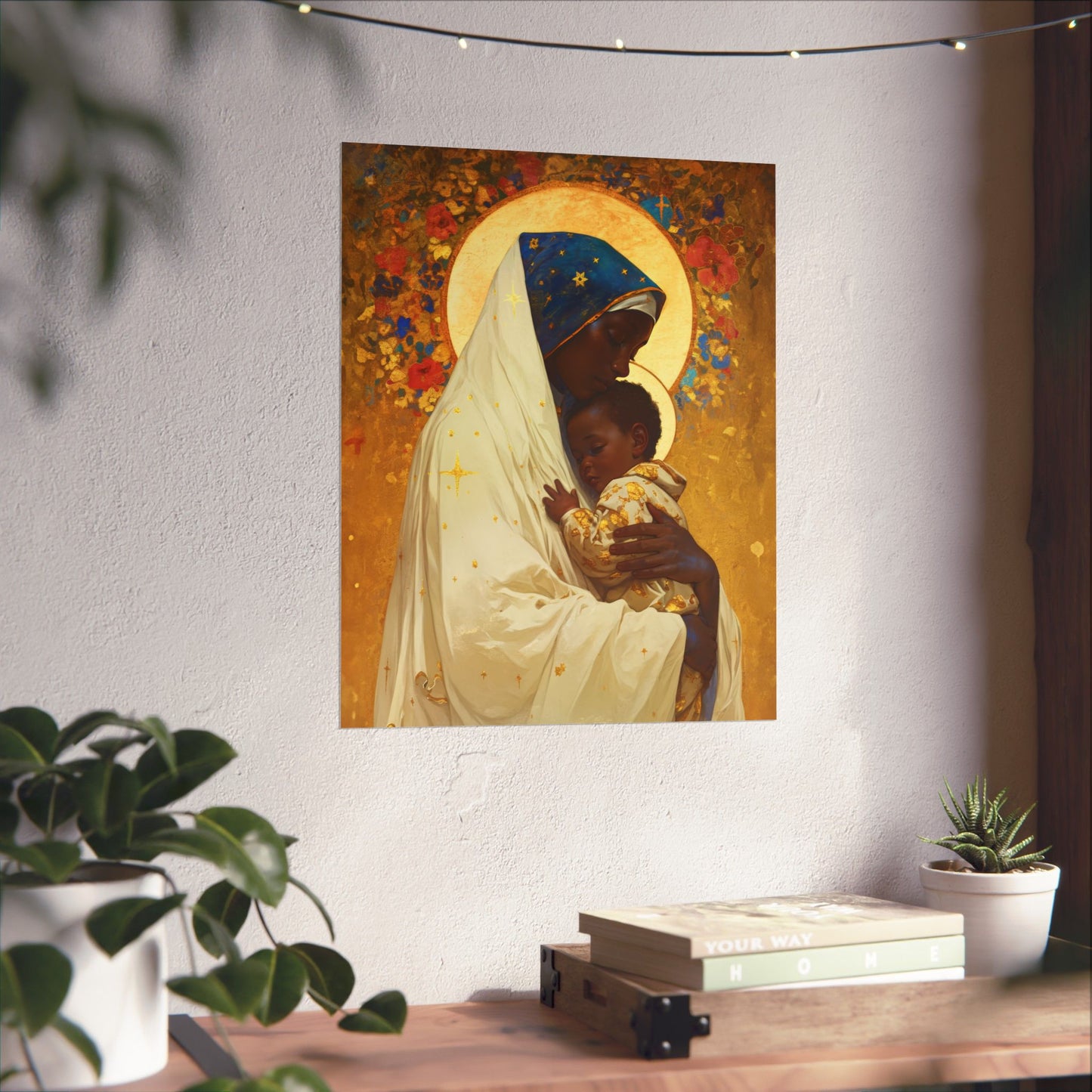Queen of Peace and Love- Our Lady of Kibeho's Message - Sanctified Souls Print - Multiple Sizes - Premium Posters - Catholic Art - Christian