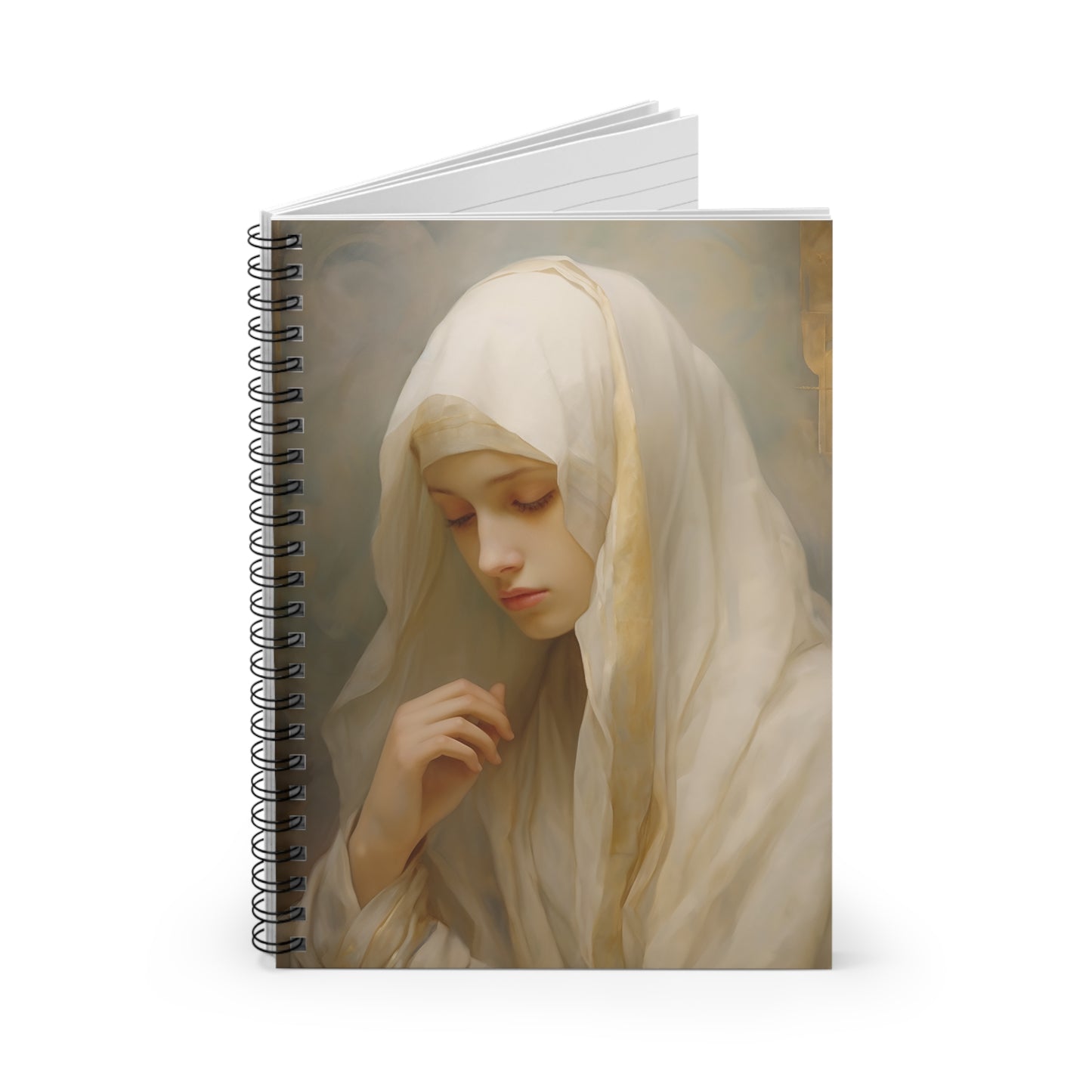 Mary the Blessed Virgin Journal - Sanctified Souls Art - Religious Based Notebook - Spiral Notebook - Ruled Line