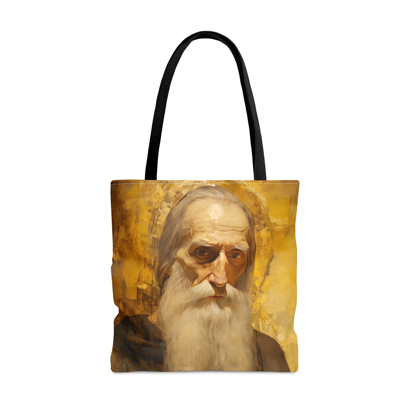 Saint Athanasius the Athonite Tote Bag - Large Medium Small Faith Art Bag - Catholic Faith Purse - Religious Carry All Reusable Tote Bag