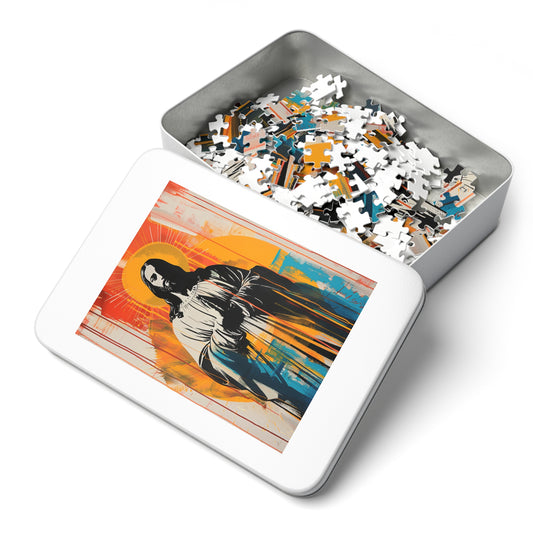 Jesus, King of Peace and Light - Puzzle and Keepsake Tin - Religious (30, 110, 252, 500,1000) - Religious Puzzle - Christ Mixed Media Art