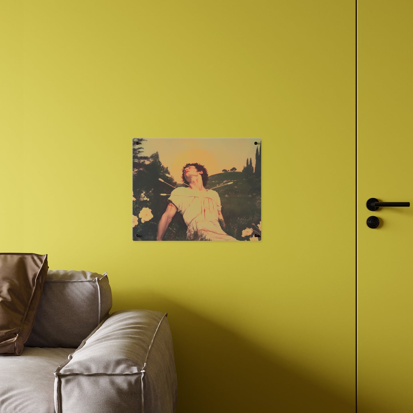 Saint Sebastian Wall Art Panel - Ready to Hang Acrylic Print - Catholic Saint Art - Patron Saint Print - No Frame needed