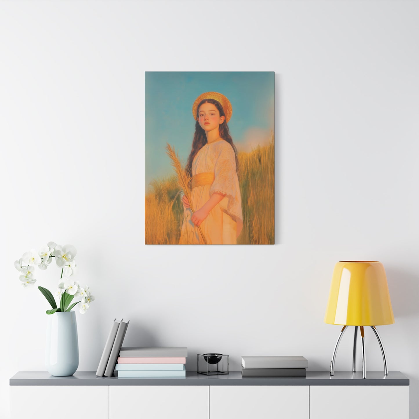 Saint Faith - Multiple Sizes - Catholic Home art - Museum Wrapped Canvas - Sanctified Souls Print - Martyr Saint