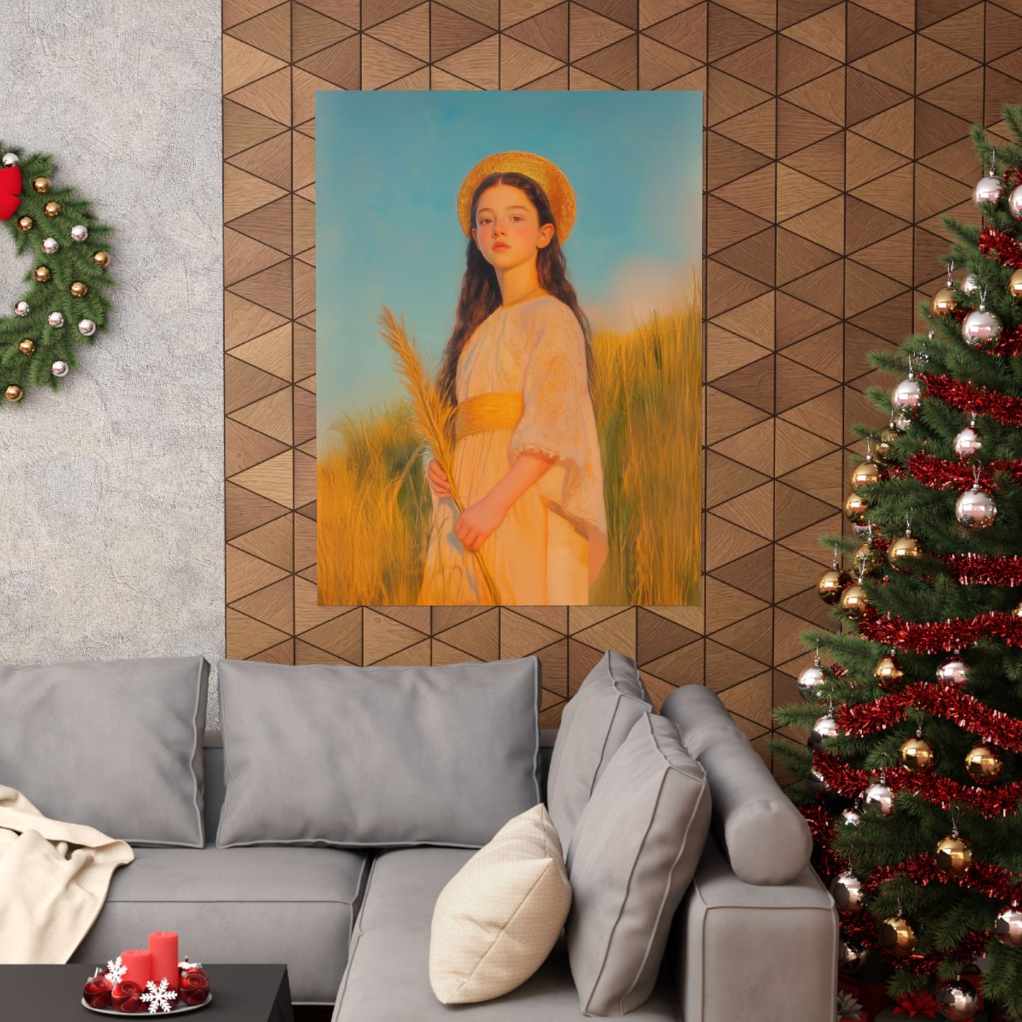Saint Faith -  Sanctified Souls Print - Multiple Sizes - Premium Posters - Catholic Art - Christian Home - Martyr Saint