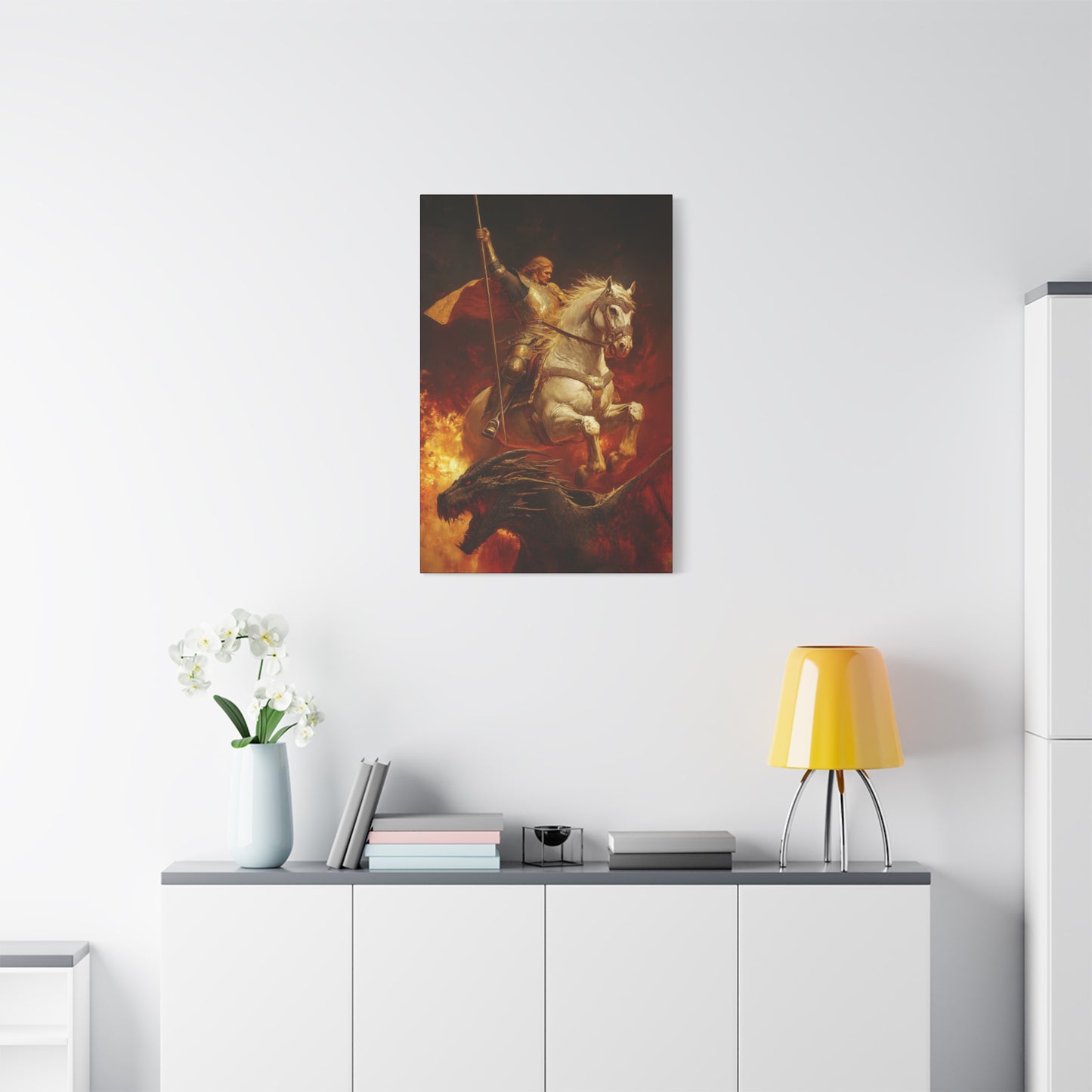 Saint George -  Museum Wrapped Canvas - Sanctified Souls Print - Religious Art for your Home - Catholic Patron Saint Art