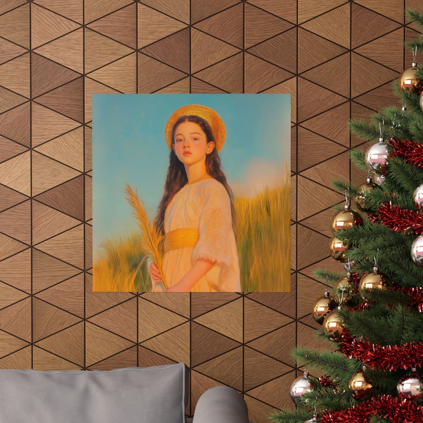 Saint Faith -  Sanctified Souls Print - Multiple Sizes - Premium Posters - Catholic Art - Christian Home - Martyr Saint