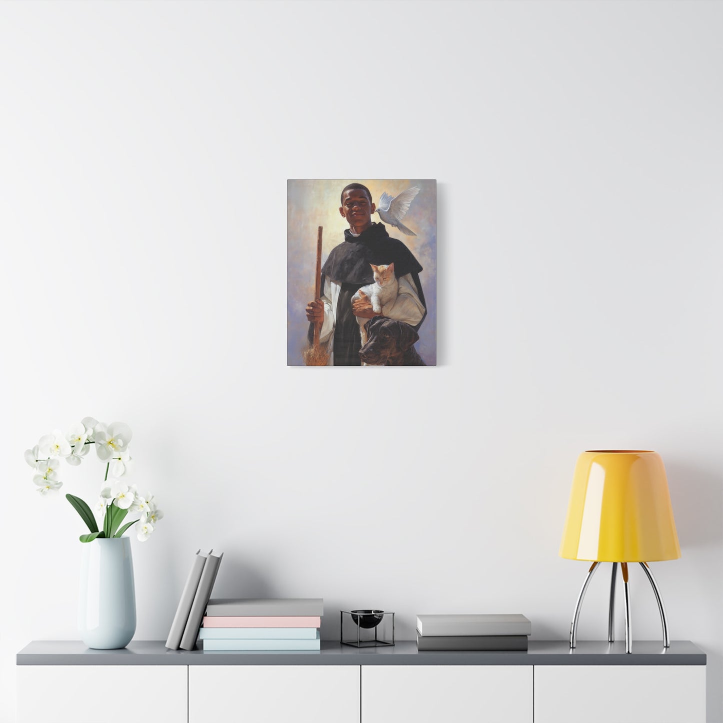 Saint Martin de Porres - Gallery Wrapped Canvas - Print - Religious Art for your Home - Catholic Art