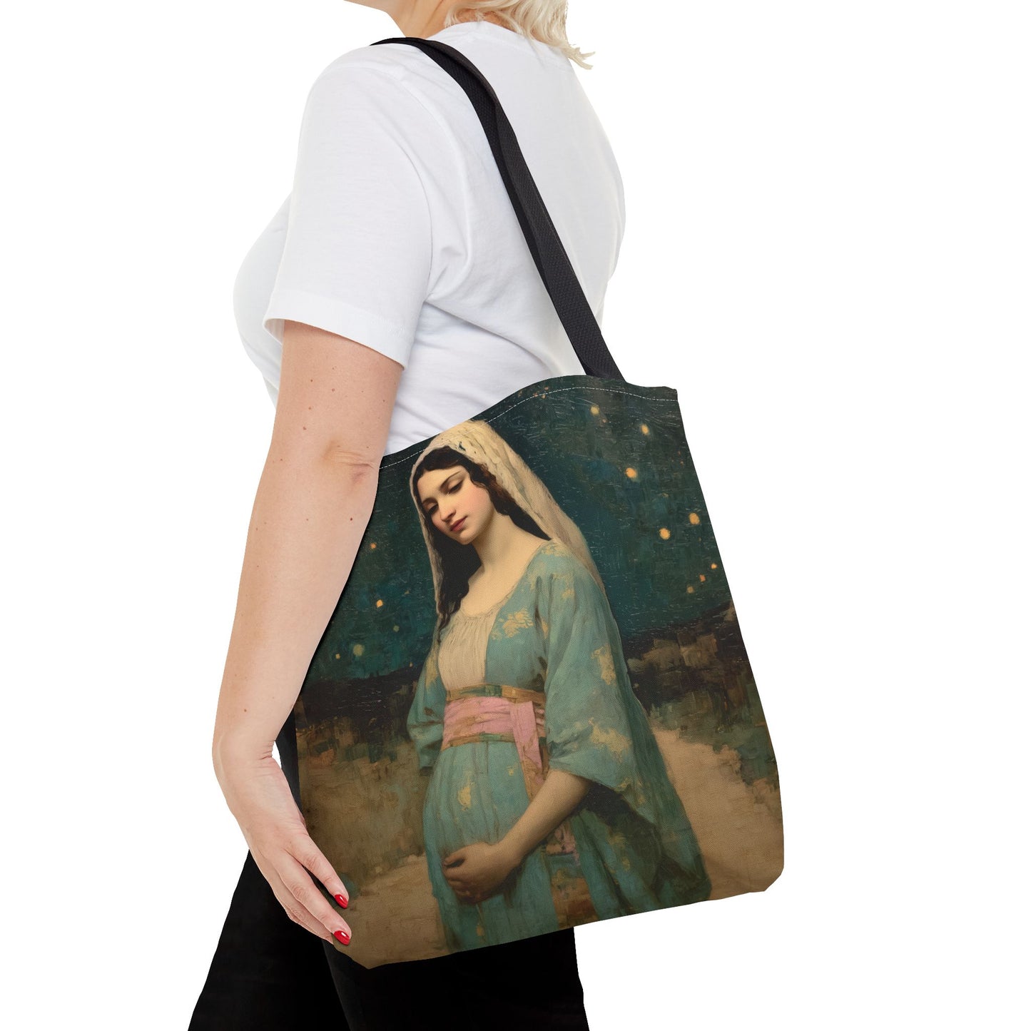 Our Lady of 'O' - Our Lady of Expectation - Mother Mary - Marian Art - Tote Bag - Large Medium Small Faith Art Bag - Tote Purse