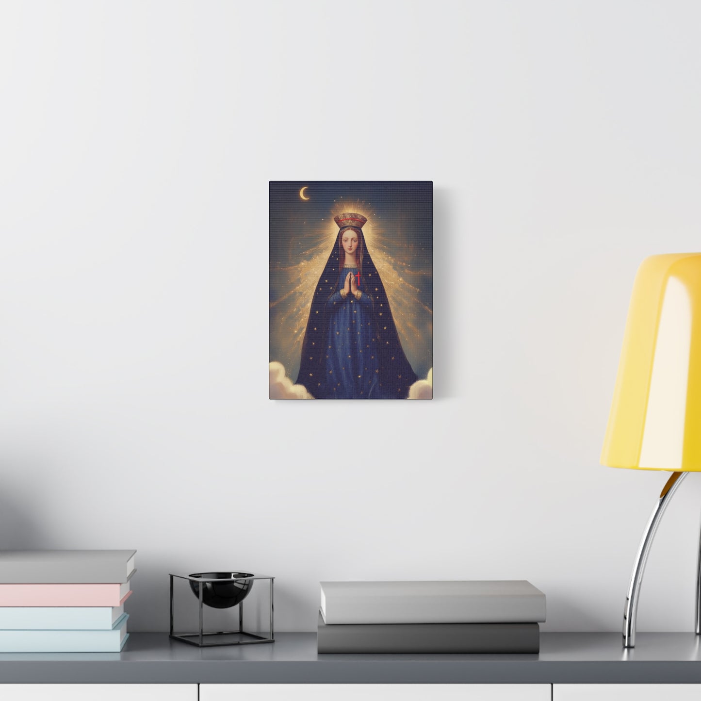 Our Lady of Pontmain - Multiple Sizes - Catholic Home art - Museum Wrapped Canvas - Sanctified Souls Print - Mother Mary Art