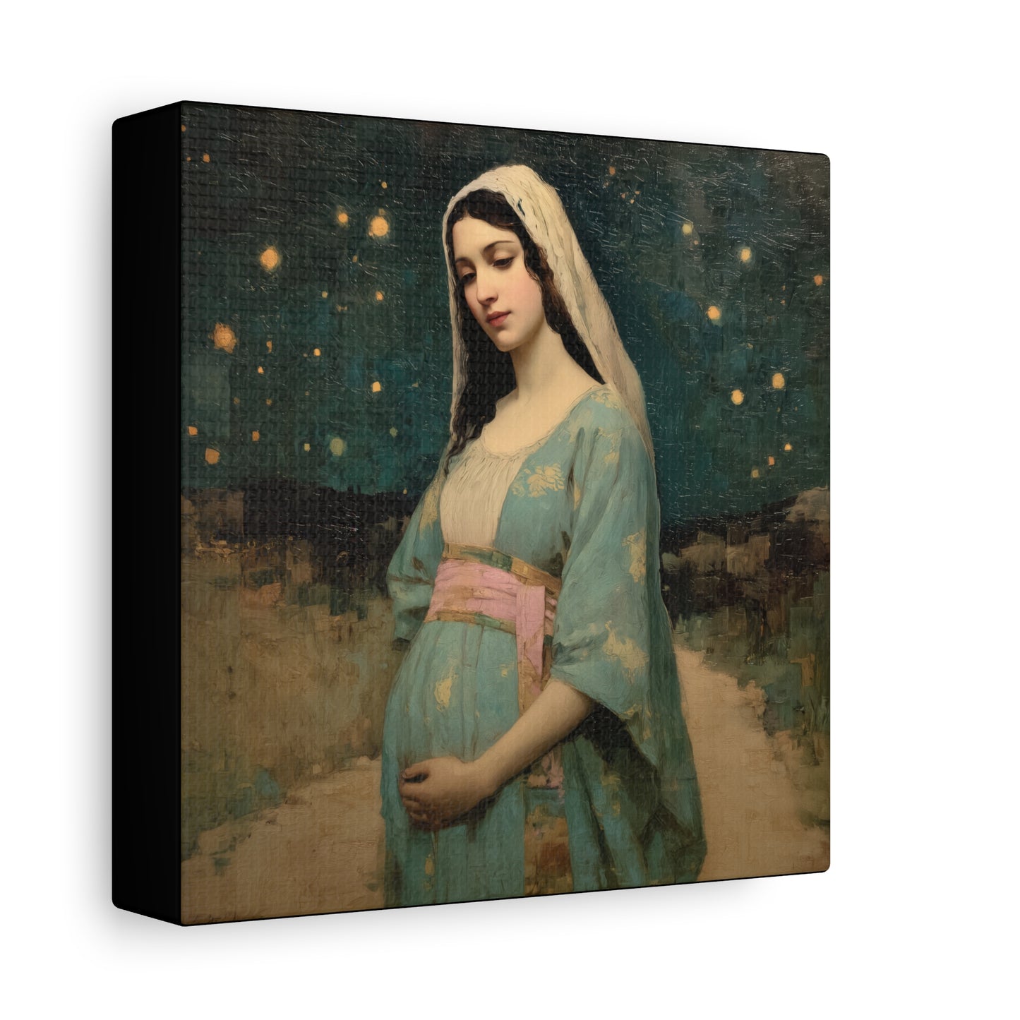 Our Lady of 'O' - Our Lady of Expectation - Mother Mary - Marian Art - Gallery Wrapped Canvas - Print - Catholic Art Print