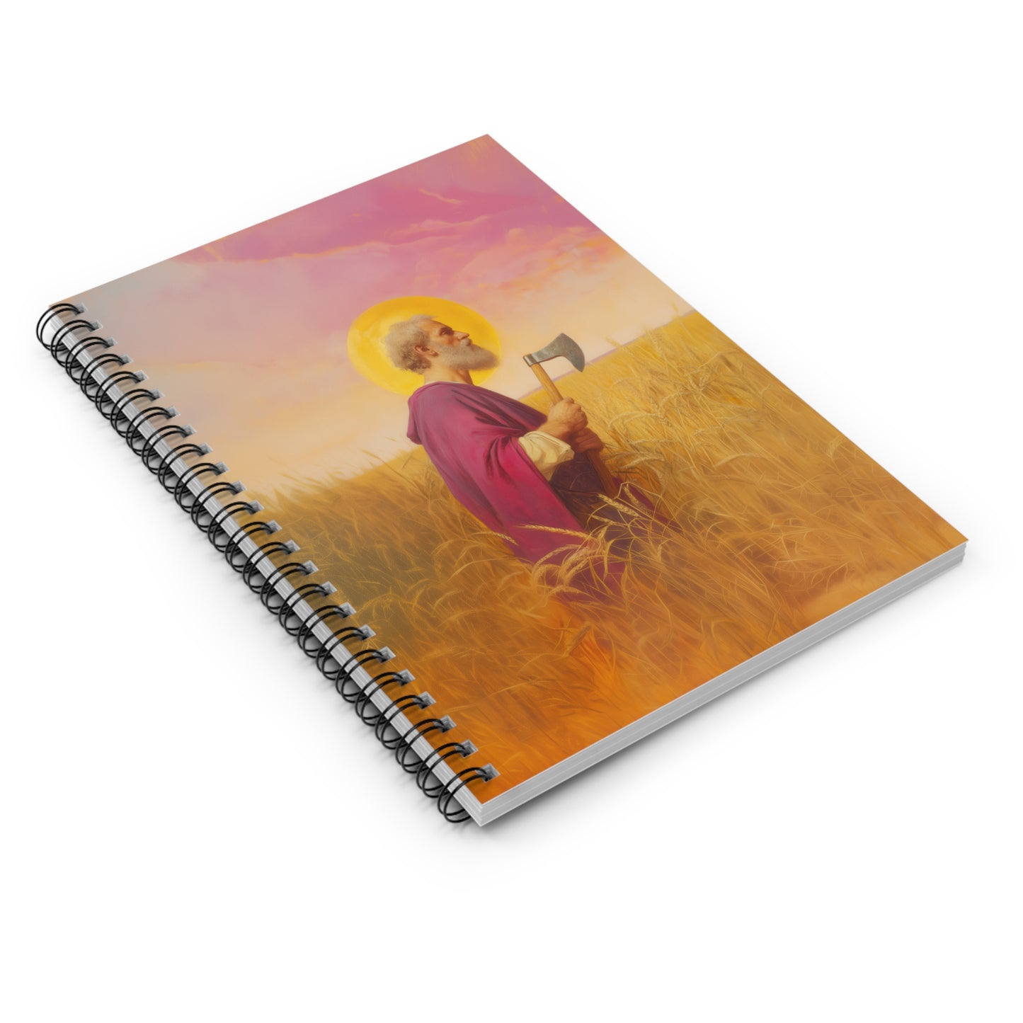 Saint Matthias - Sanctified Souls Art - Religious Based Notebook - Spiral Notebook - Prayer journal