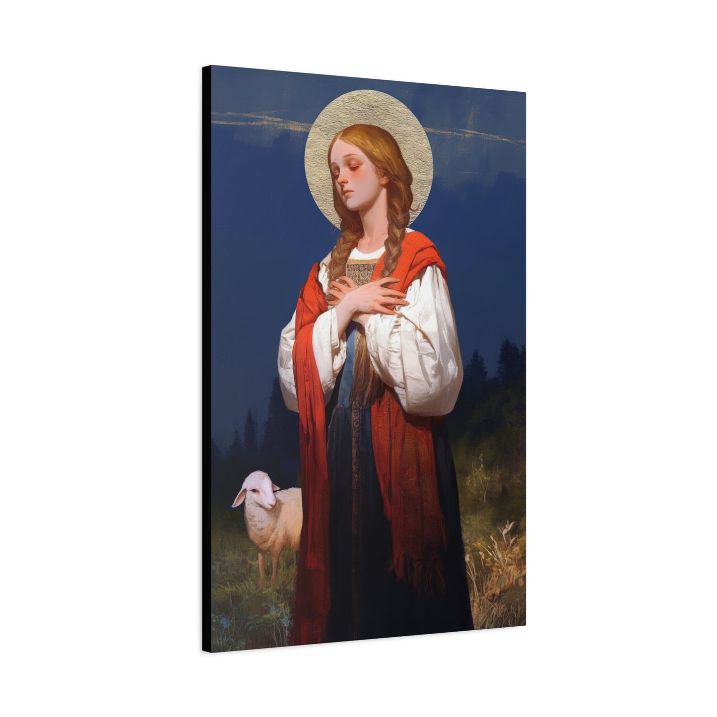 Saint Genevieve - Gallery Wrapped Canvas - Print - Religious Art for your Home - Catholic Art