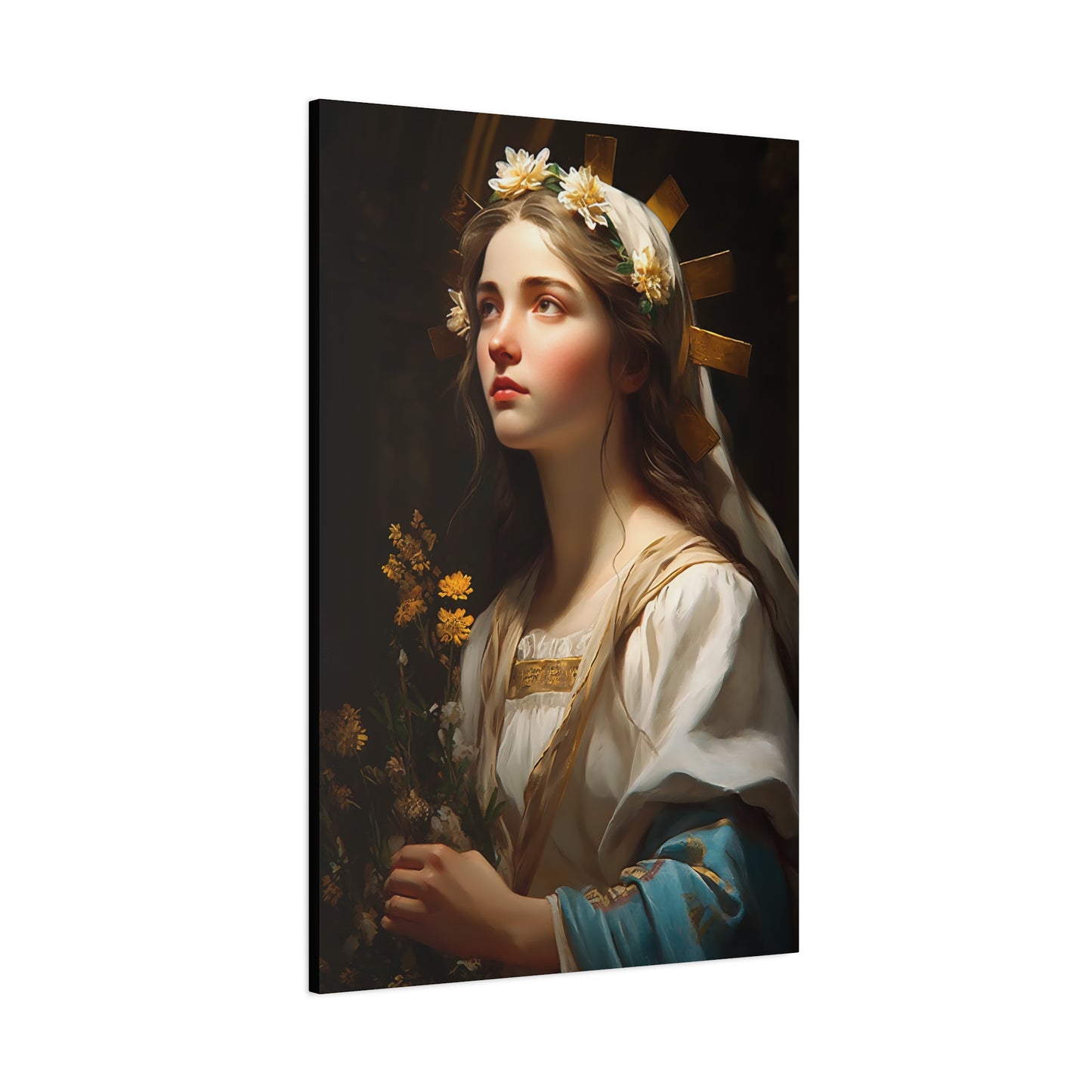 Saint Zita of Lucca  - Museum Wrapped Canvas - Sanctified Souls Print - Religious Art for your Home