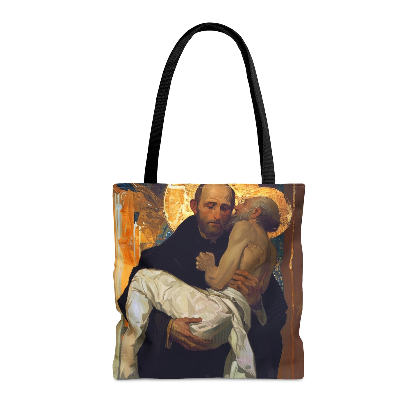Saint John of God Tote Bag - Large Medium Small Faith Art Bag - Catholic Faith Purse - Religious Carry All Reusable Tote Bag