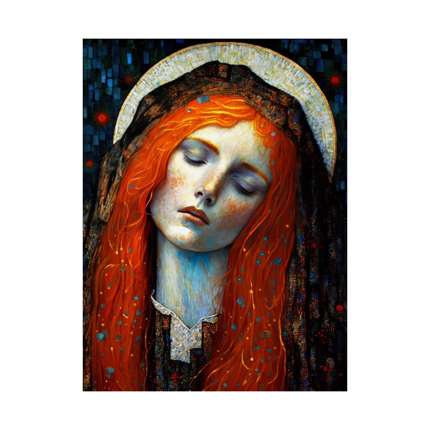 Embracing Grace - Saint Mary Magdalene Print - Sanctified Souls Print - Multiple Sizes - Premium Matte Vertical Posters