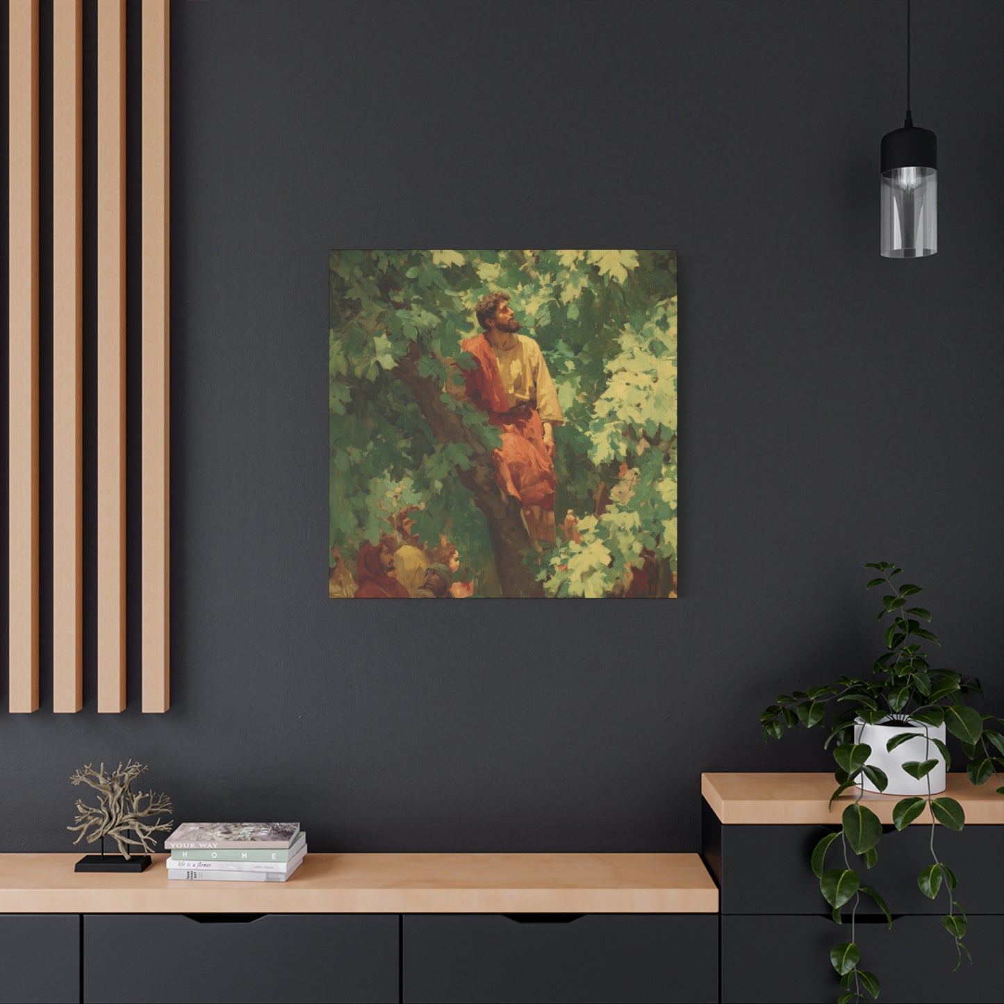 Zacchaeus - Gallery Wrapped Canvas - Print - Religious Art for your Home - Catholic Art Print