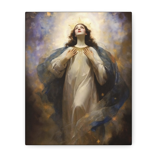 The Assumption of Mary - Museum Wrapped Canvas - Sanctified Souls Print - Religious Art for your Home