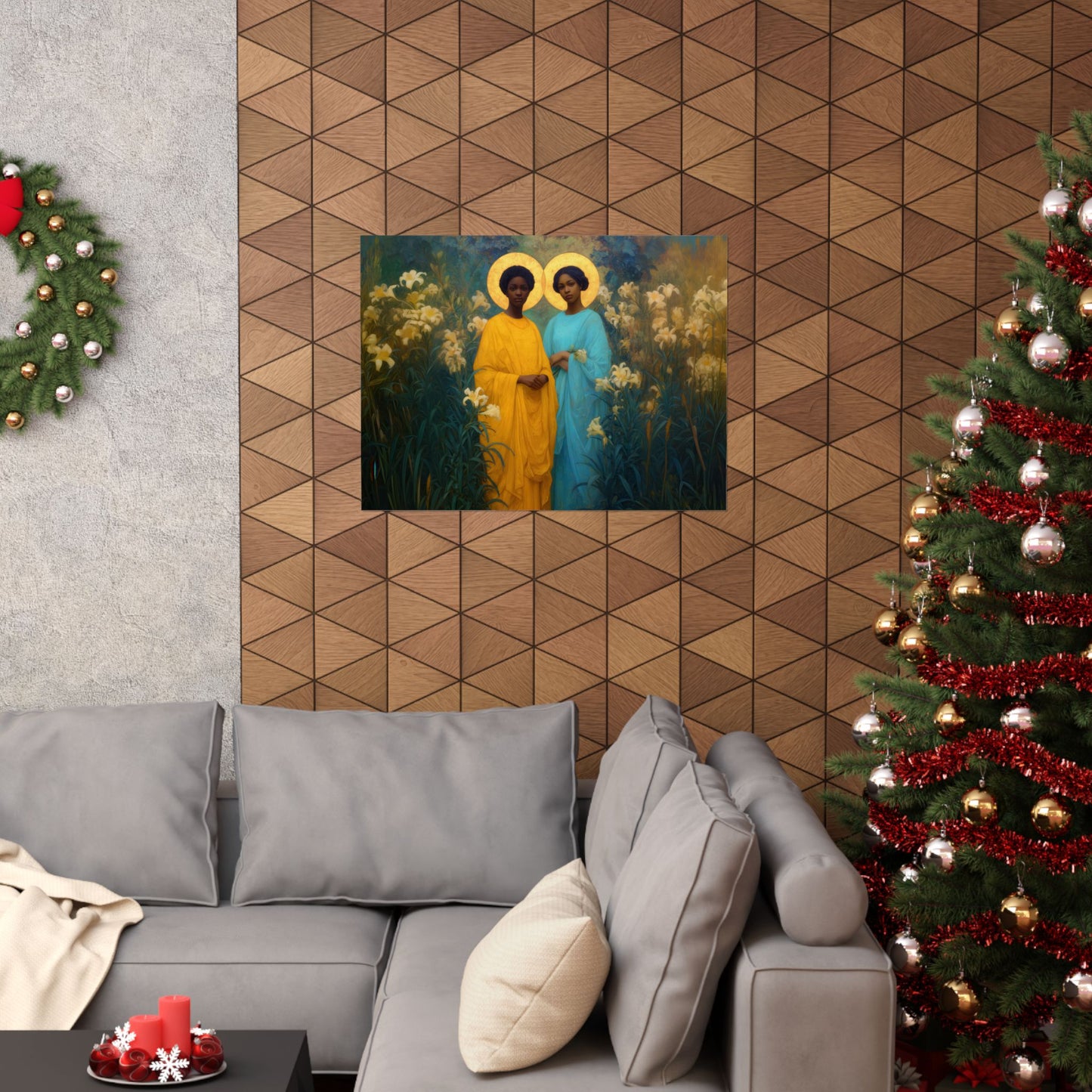 Saint Perpetua and Saint Felicity  - Sanctified Souls Print - Multiple Sizes - Premium Posters - Catholic Art - Christian Home Decor Artwork