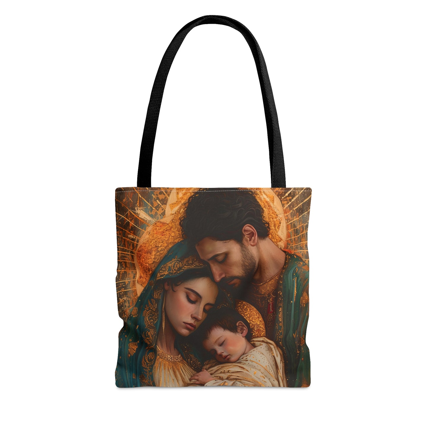 Divine Harmony - The Holy Family Tote Bag - Purse - Three sizes - Large Medium Small Art Bag - Catholic faith carry-all purse - Double Sided
