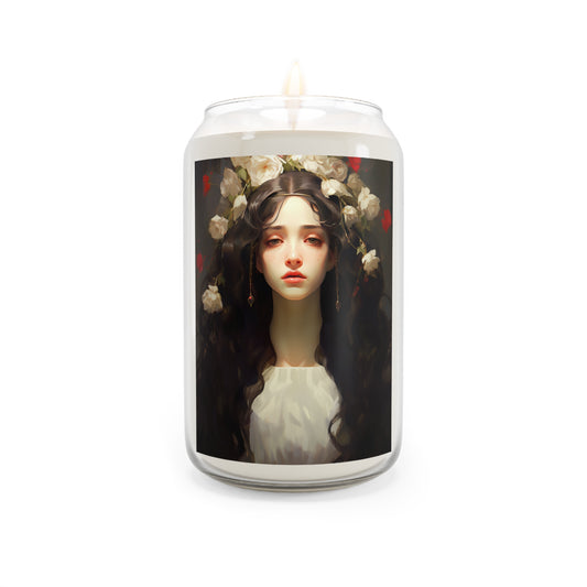 Saint Flora - Scented Prayer Candle, 13.75oz - Tall Size - Religious Prayer Candle - Catholic Art