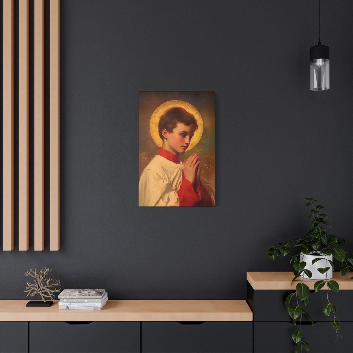 Saint Dominic Savio - Museum Wrapped Canvas - Print - Religious Art for your Home - Christian print - Prayer Room Art - Catholic