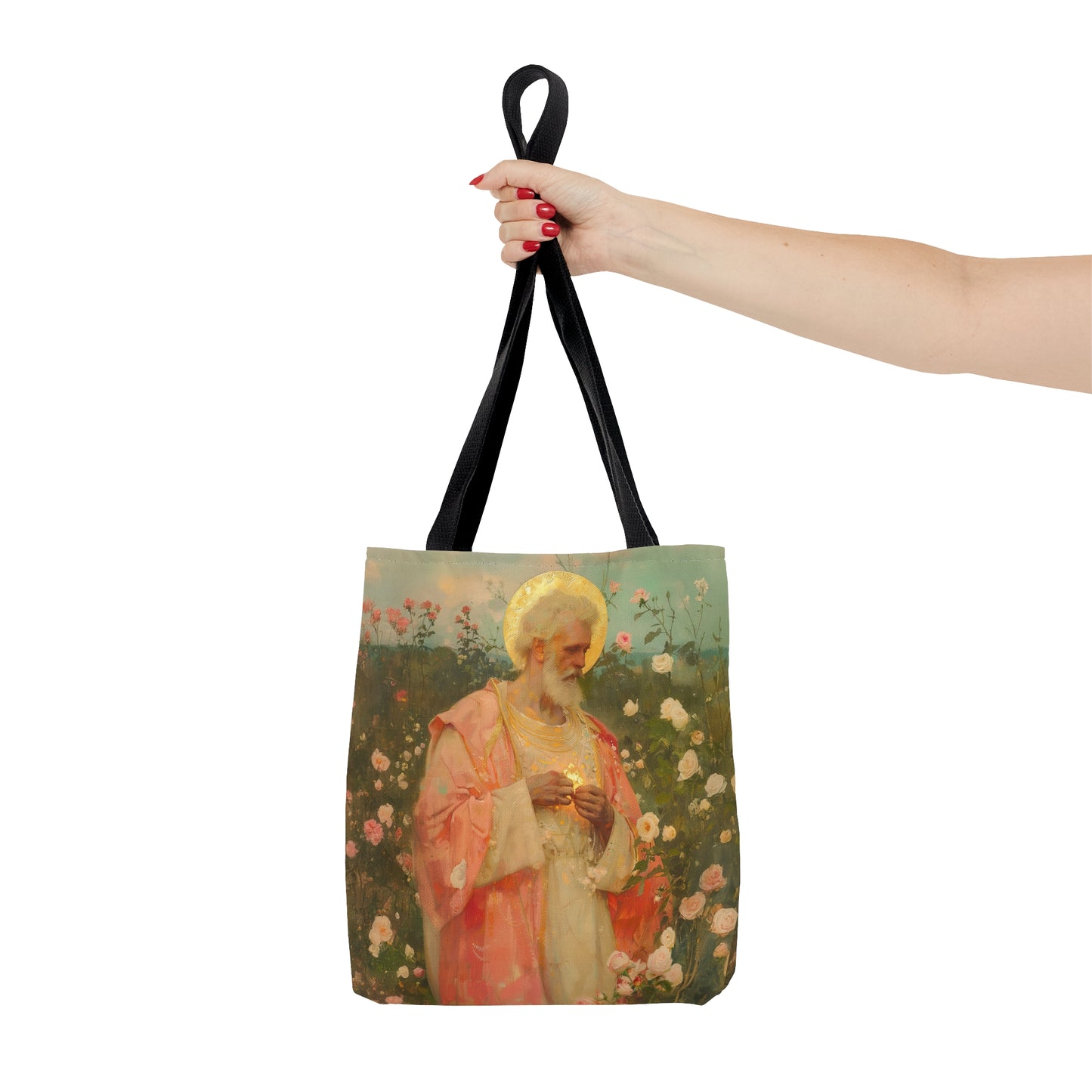 Saint Valentine - Tote Bag - Large Medium Small Faith Art Bag - Bible Study Faith Purse - Double Sided Prayer Tote