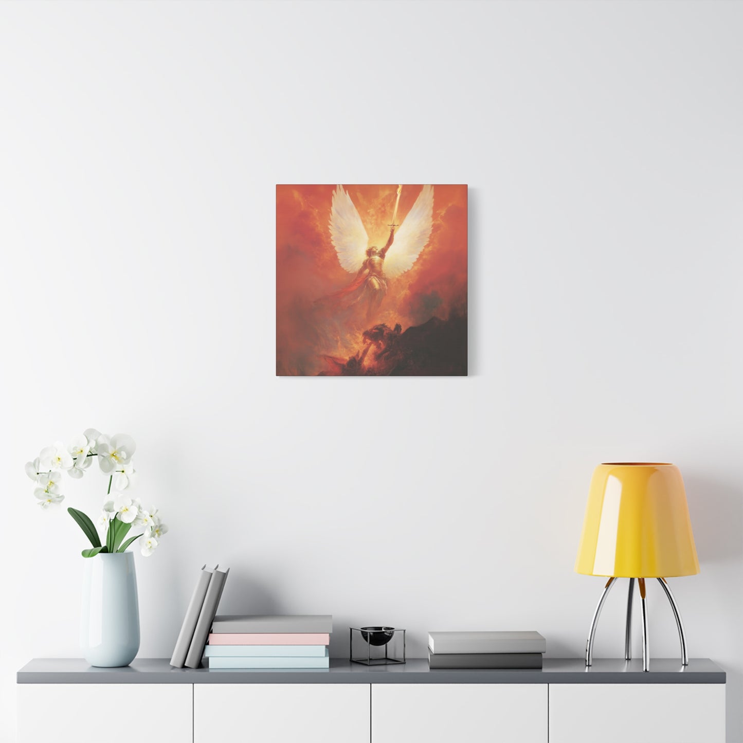 Saint Michael the Archangel -  Museum Wrapped Canvas - Sanctified Souls Print - Religious Art for your Home - Angel Art - Religious