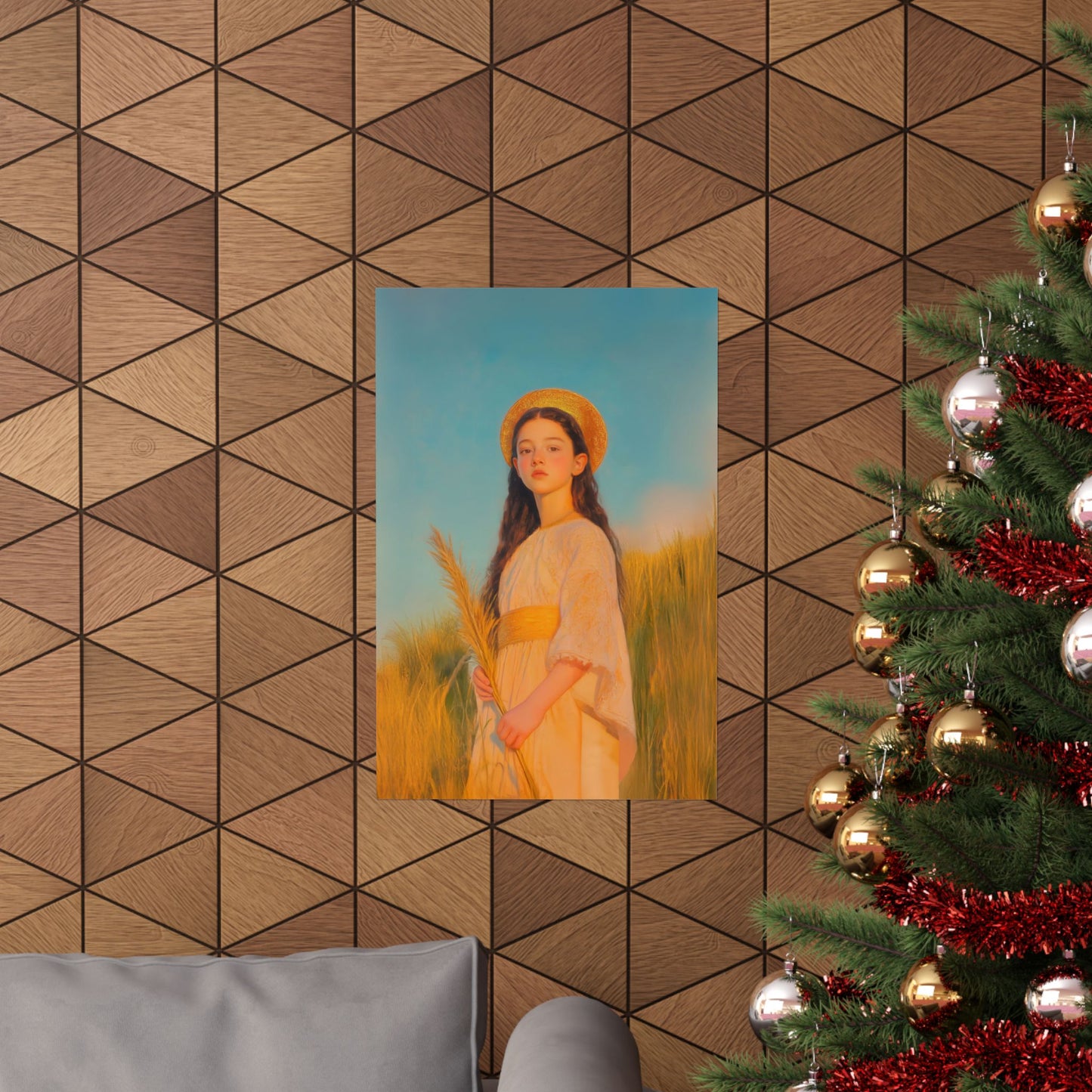 Saint Faith -  Sanctified Souls Print - Multiple Sizes - Premium Posters - Catholic Art - Christian Home - Martyr Saint