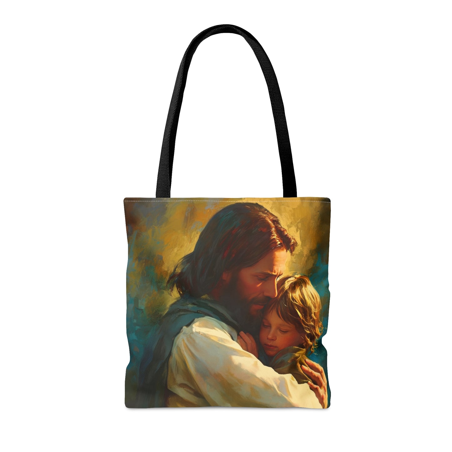 Christ's Compassionate Embrace Tote Bag - Large Medium Small Faith Art Bag - Catholic Faith Purse - Religious Carry All