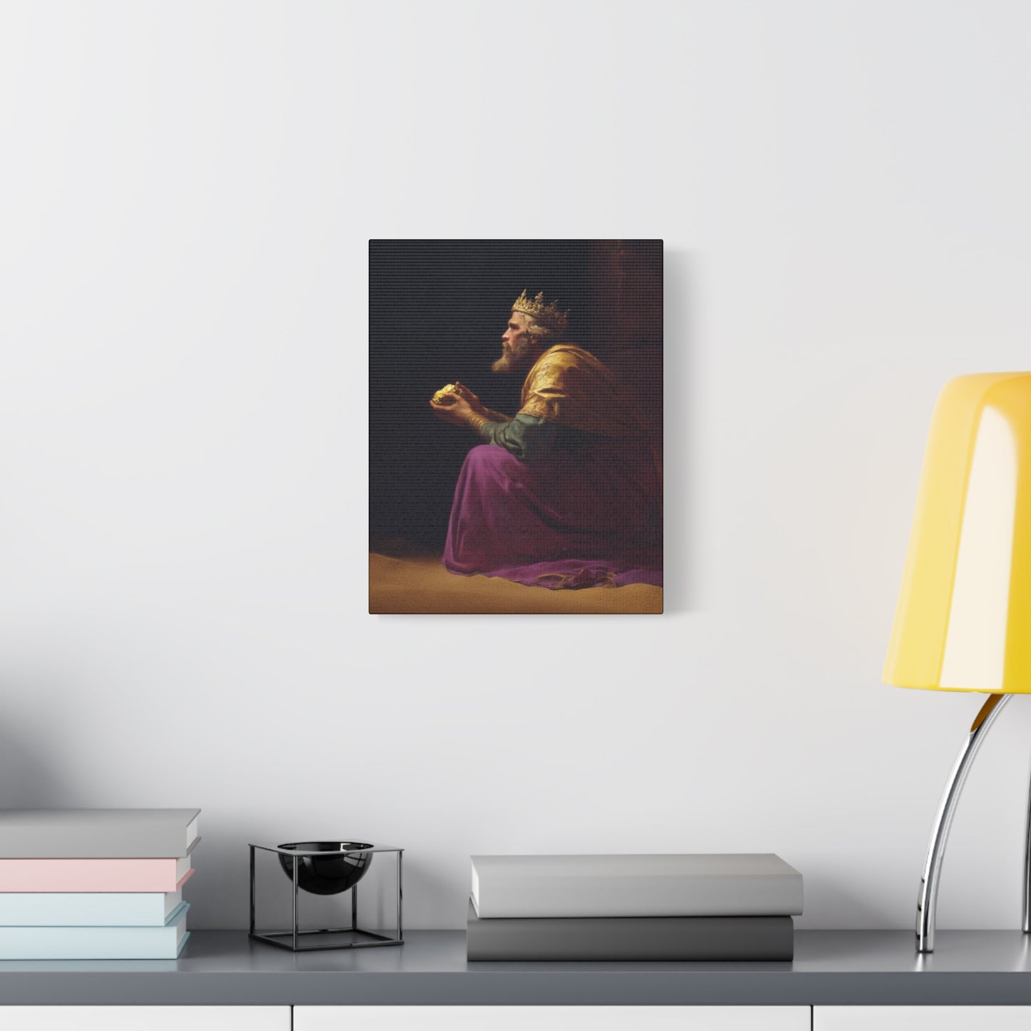 Melchior and the Gift Fit for a King - 3 Wise Men - Gallery Wrapped Canvas - Print - Religious Art for your Home - Catholic