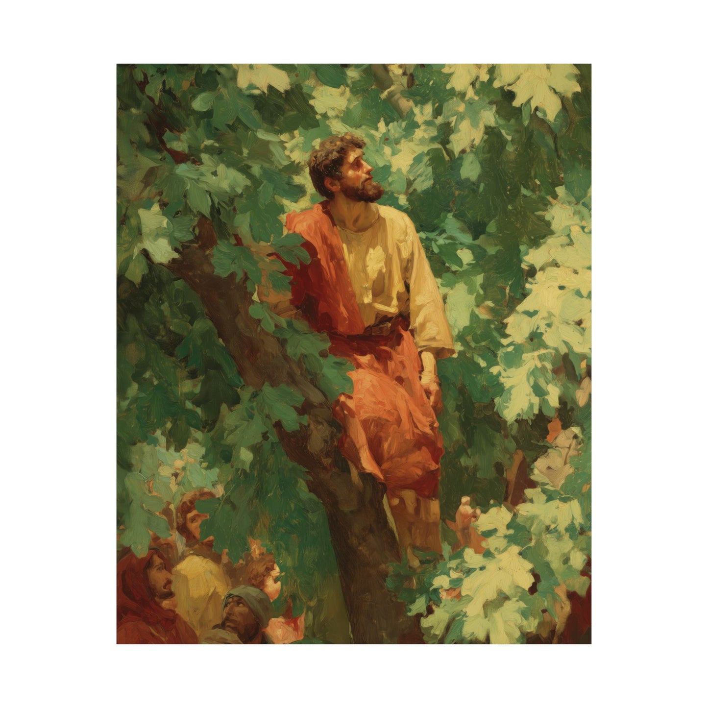 Zacchaeus - Sanctified Souls Print - Multiple Sizes - Premium Matte Vertical Posters