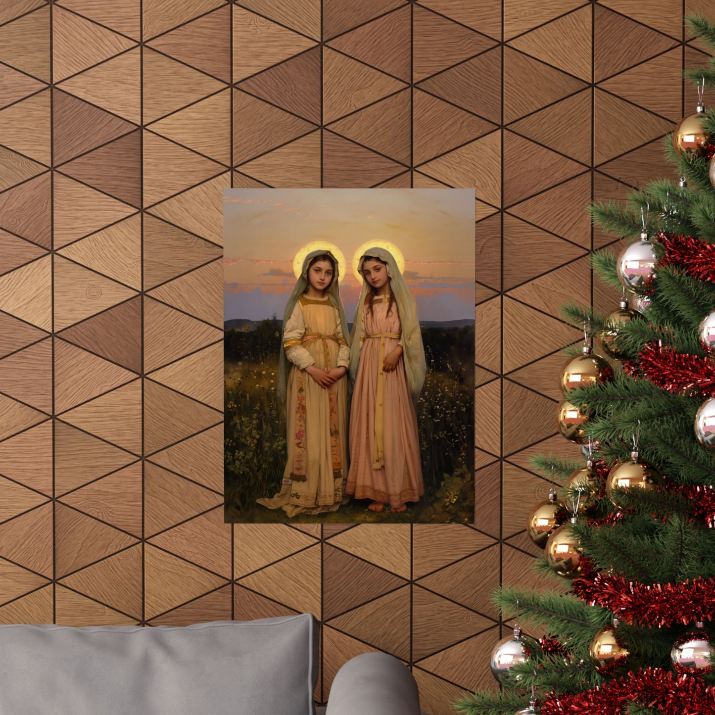Saints Nunilo and Alodia - Sanctified Souls Print - Multiple Sizes - Premium Posters - Catholic Art - Christian - Gifts for Catholics