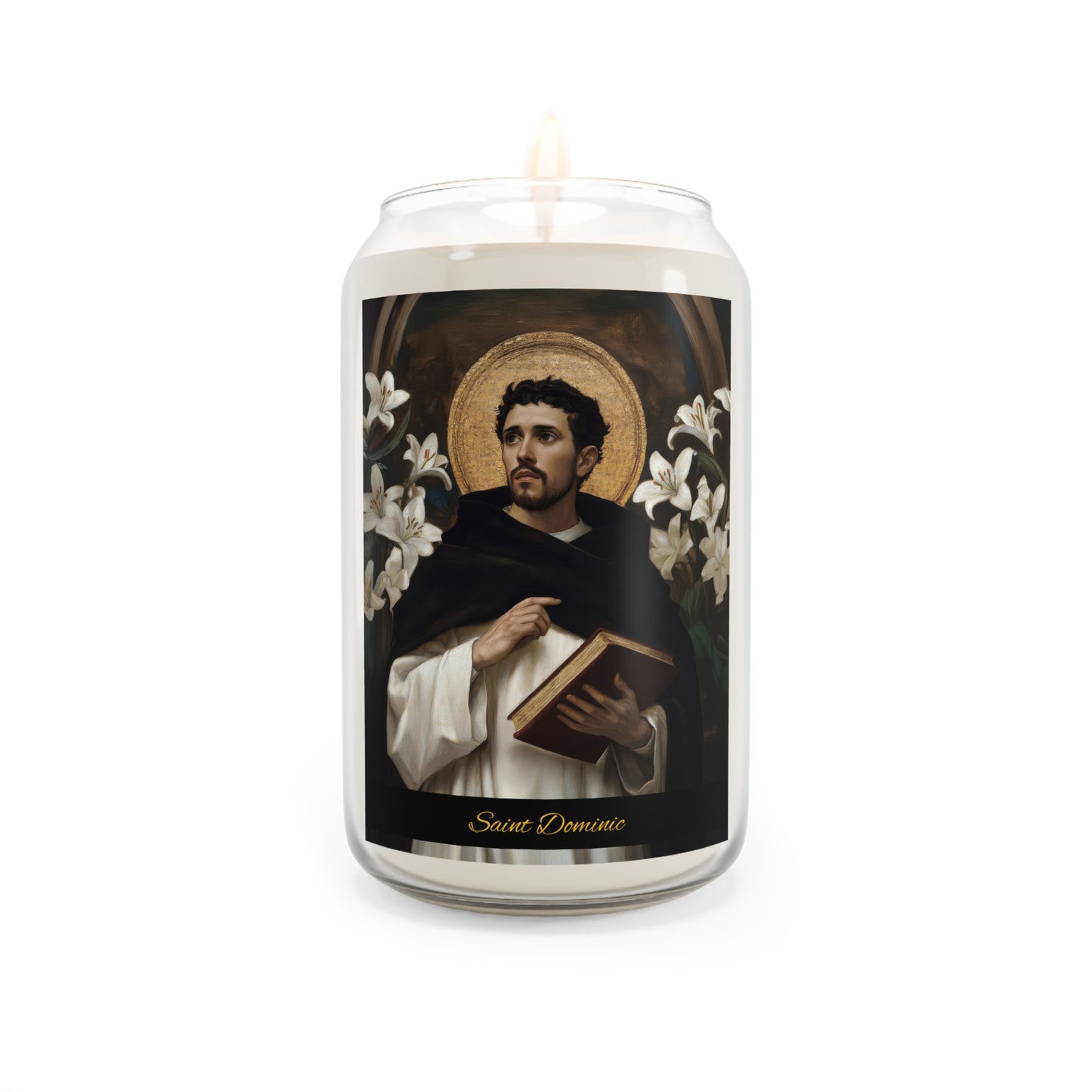 Saint Dominic - Scented Prayer Candle, 13.75oz -  Candle - Catholic Art - prayer room Scented Candle - Religious Saint