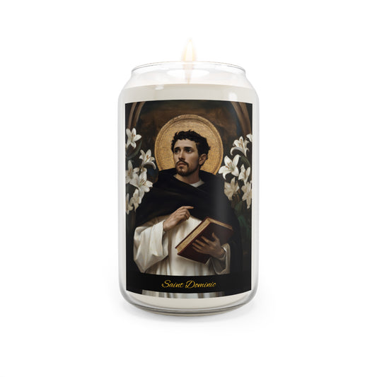 Saint Dominic - Scented Prayer Candle, 13.75oz -  Candle - Catholic Art - prayer room Scented Candle - Religious Saint