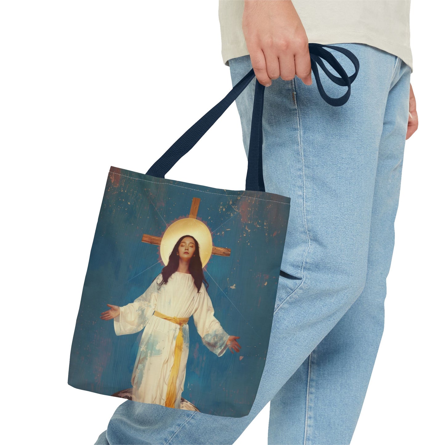 Our Lady of Akita - Mother Mary - Tote Bag - Large Medium Small Faith Art Bag - Re-usable Tote Purse - Double Sided