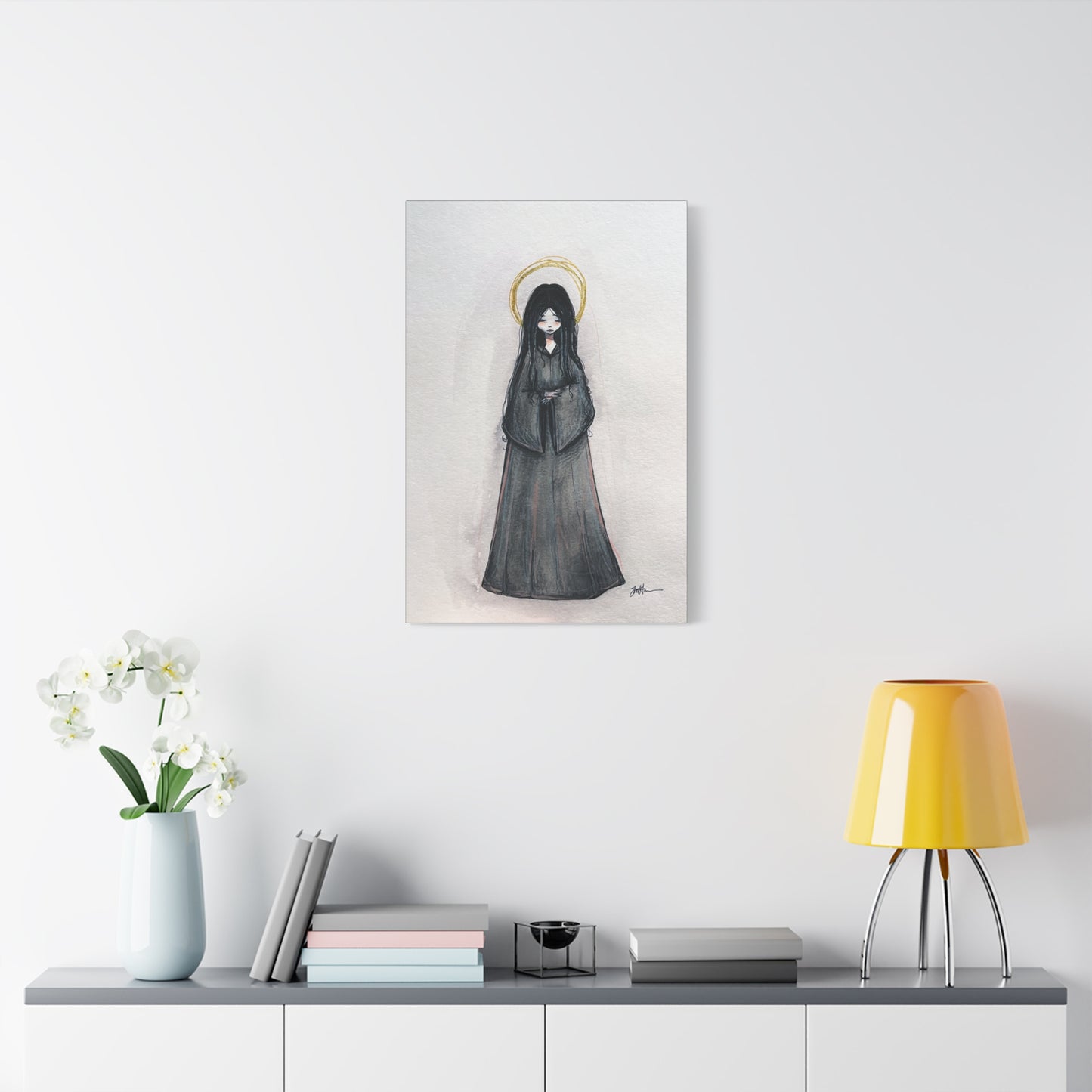 Blessed Mary Magdalen Kiota Hand-Drawn Catholic Canvas Print | Martyrs of Japan Sacred Art | Sanctified Solocosmo Religious Artwork