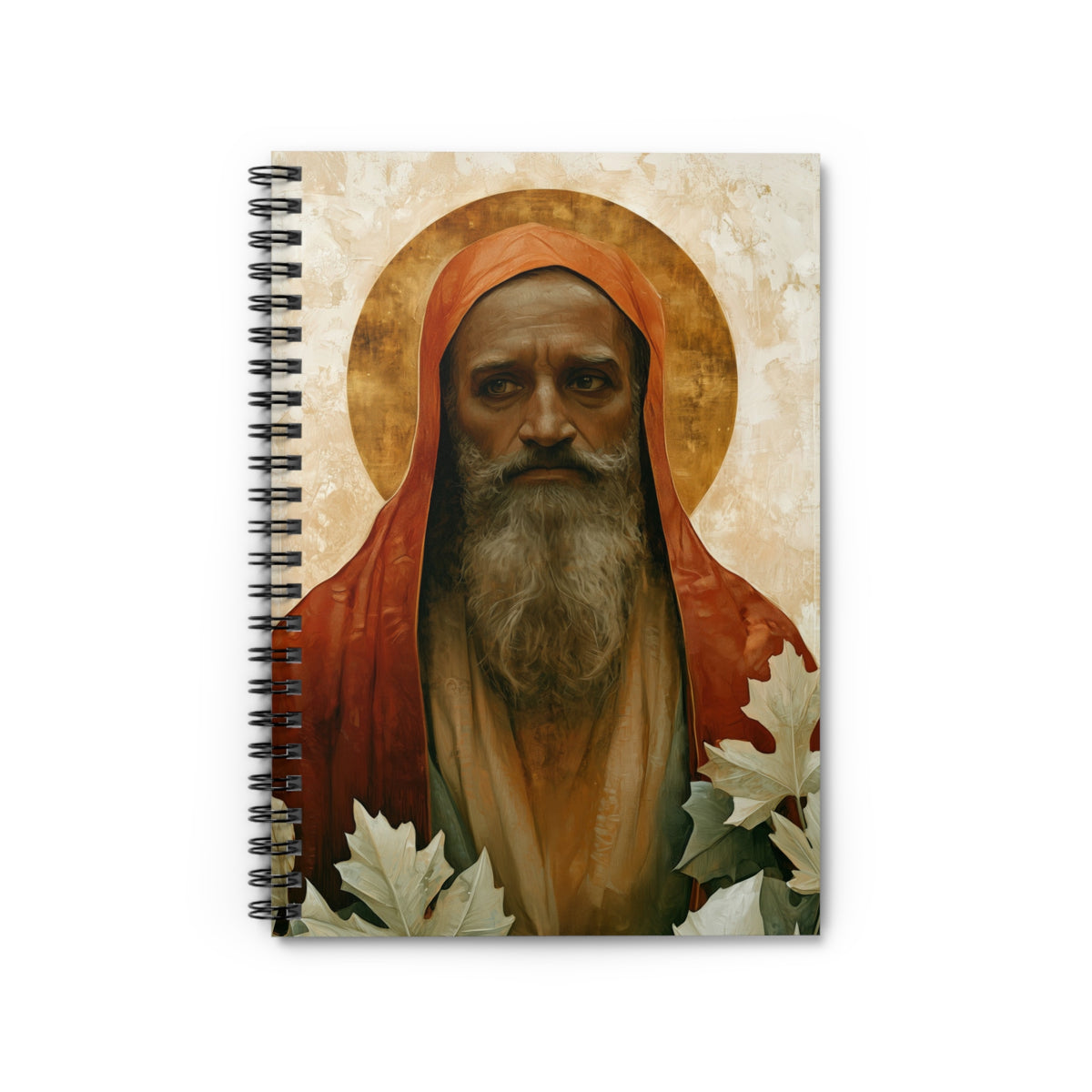 Saint Augustine of Hippo Journal - Sanctified Souls Art - Religious Based Notebook - Spiral Notebook - Ruled Line