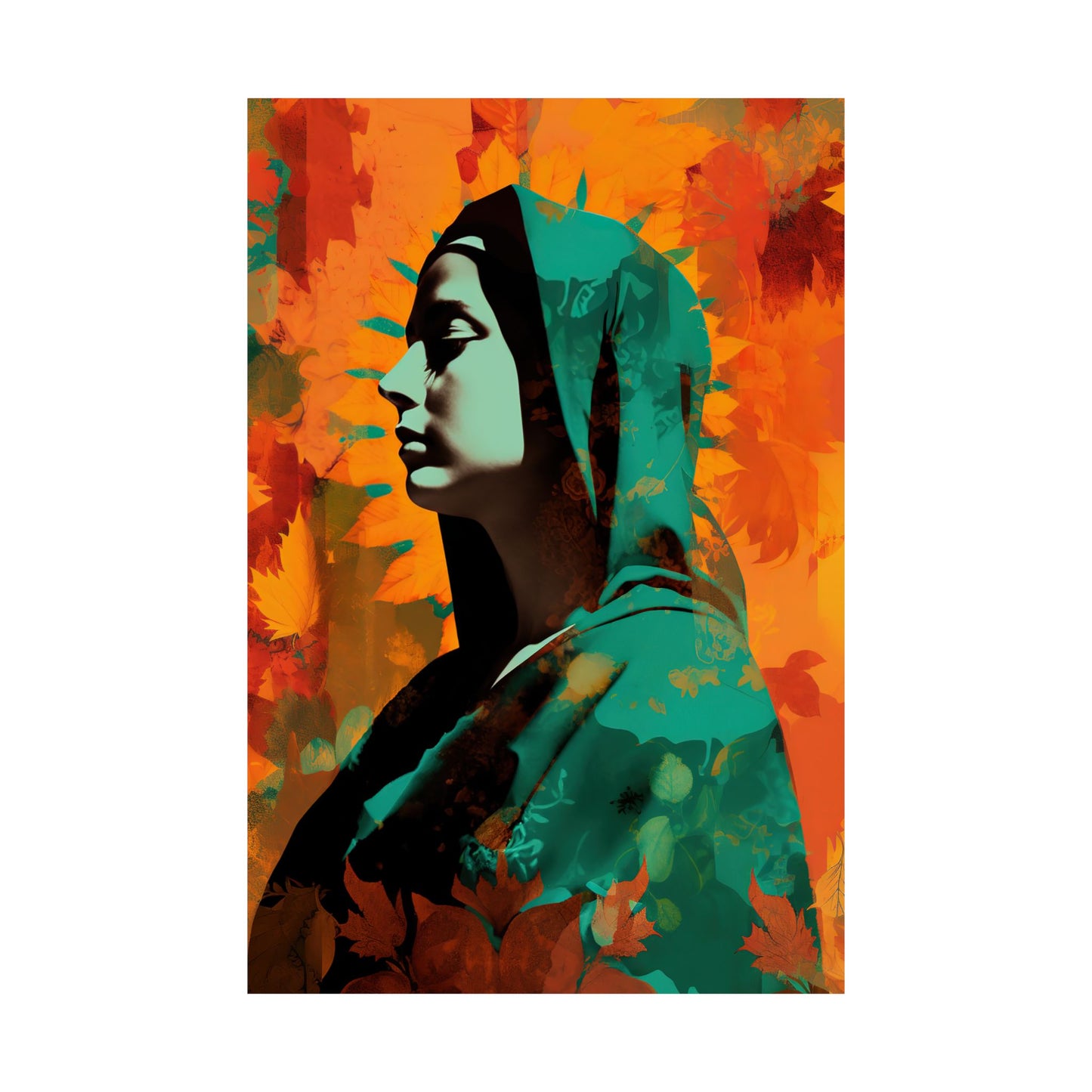 Heavenly Guadalupe Collage Art - Sanctified Souls Print - Multiple Sizes - Premium Matte Vertical Posters - Our Lady