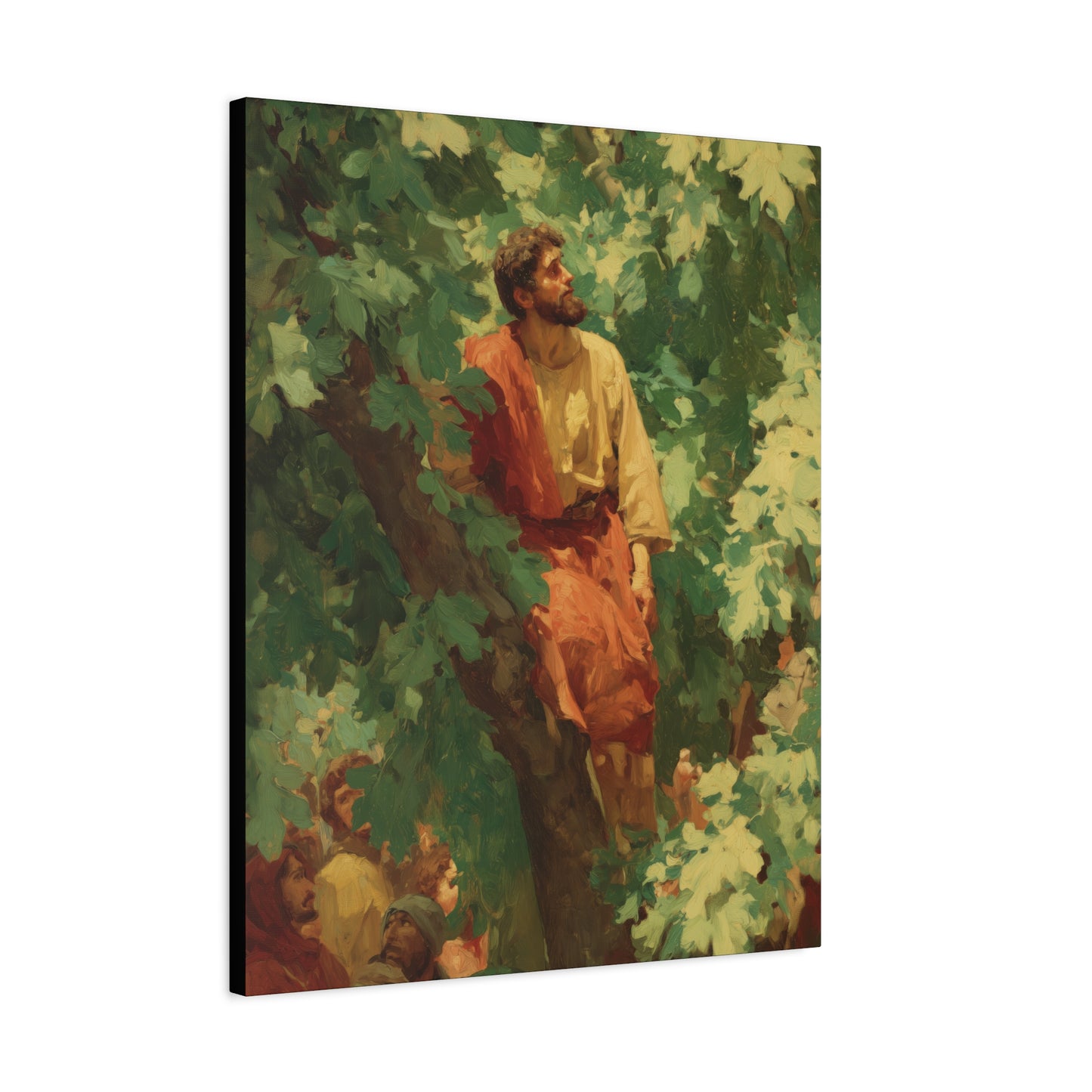 Zacchaeus - Gallery Wrapped Canvas - Print - Religious Art for your Home - Catholic Art Print