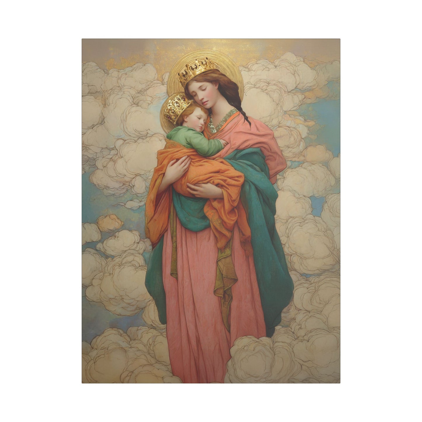 Our Lady of Perpetual Help -  Museum Wrapped Canvas Print - Multiple Sizes - Catholic Home art Matte Canvas