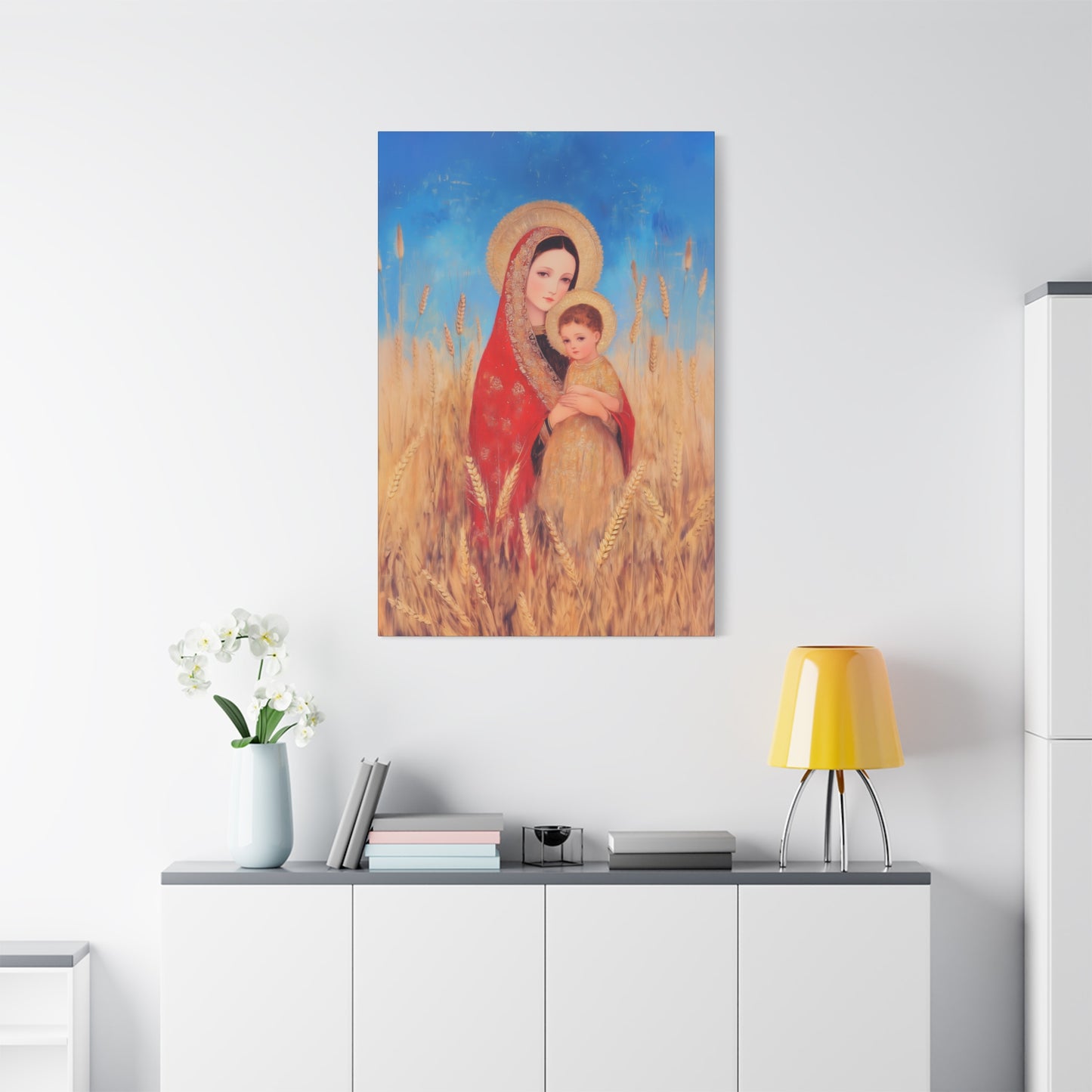 Our Lady of the Harvest  - Multiple Sizes - Catholic Home art - Museum Wrapped Canvas - Sanctified Souls Print