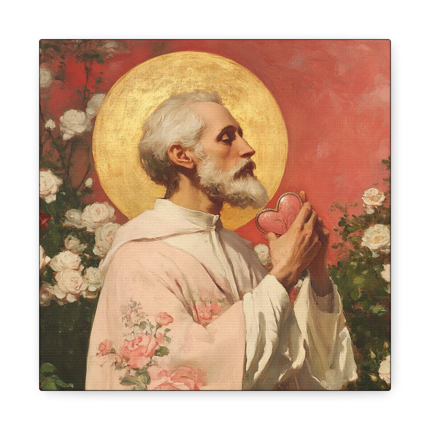 Saint Valentine - Multiple Sizes - Catholic Home art - Museum Wrapped Canvas - Sanctified Souls Print - Catholic Saint Art