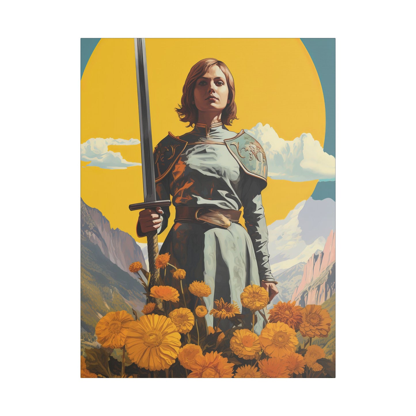 Saint Joan of Arc - Museum Wrapped Canvas - Sanctified Souls Print - Religious Art for your Home