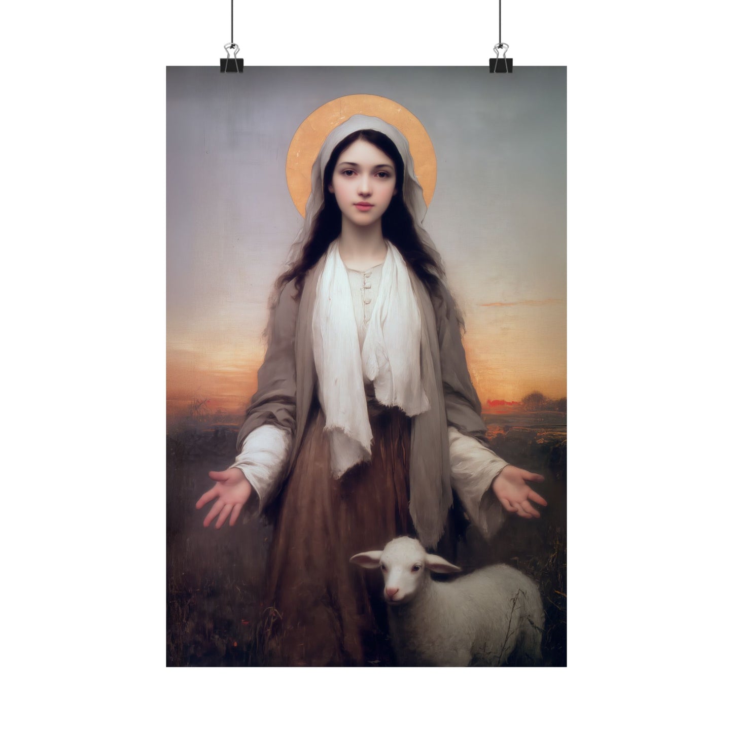 Saint Germaine Cousin - Sanctified Souls Print - Multiple Sizes - Premium Matte Vertical Posters