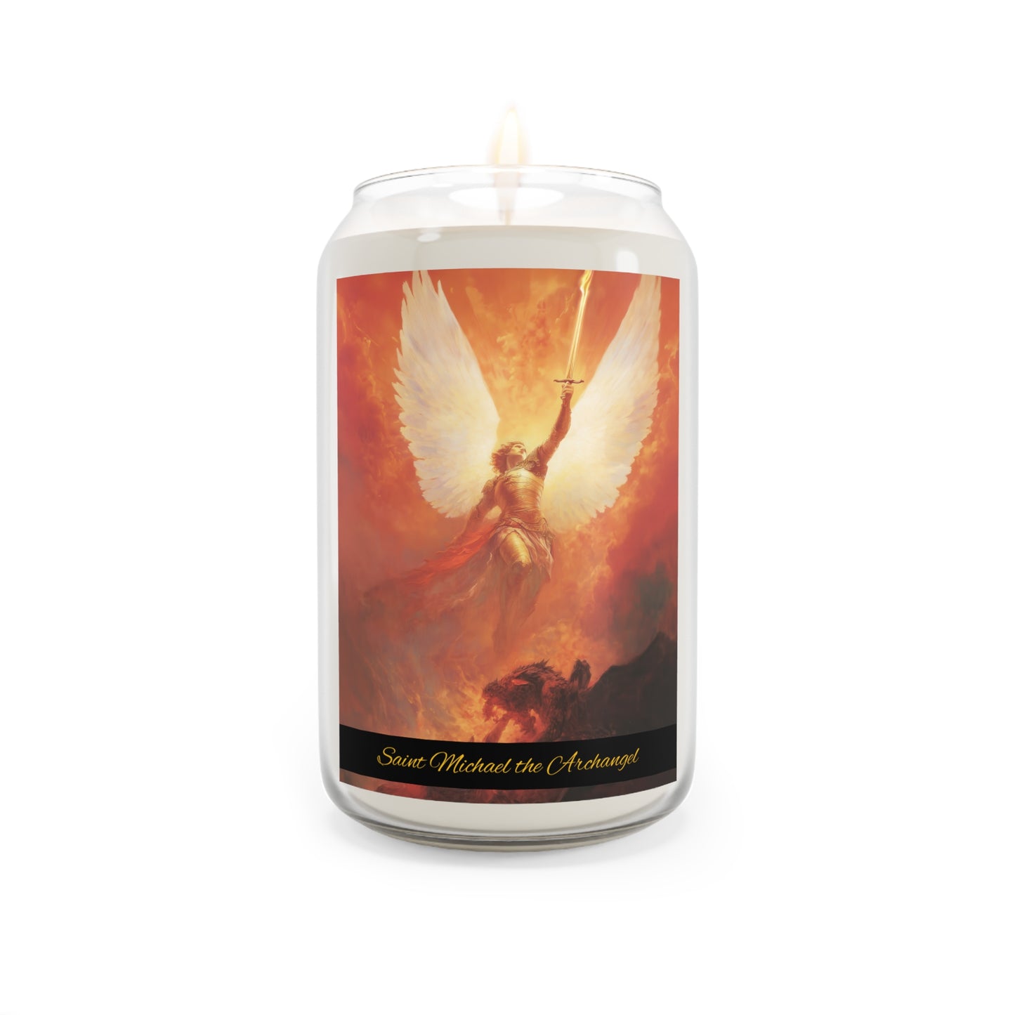 Saint Michael the Archangel - Scented Prayer Candle, 13.75oz -  Candle - Catholic Art - prayer room Scented Candle - Religious Saint
