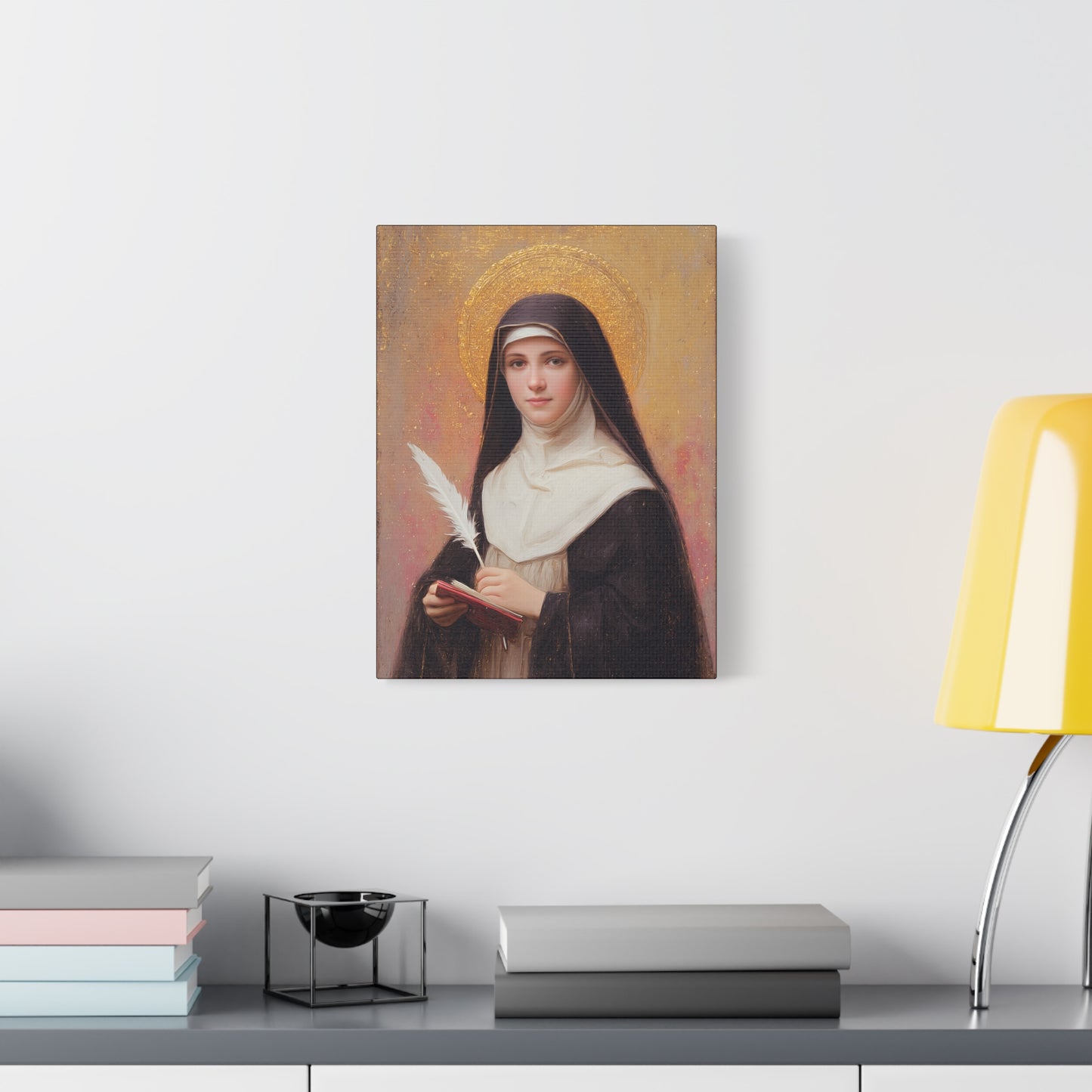 Saint Mechtildis / Mechtide of Hefta / Mechthild of Hackeborn - Gallery Wrapped Canvas - Print - Religious Art for your Home - Catholic Art