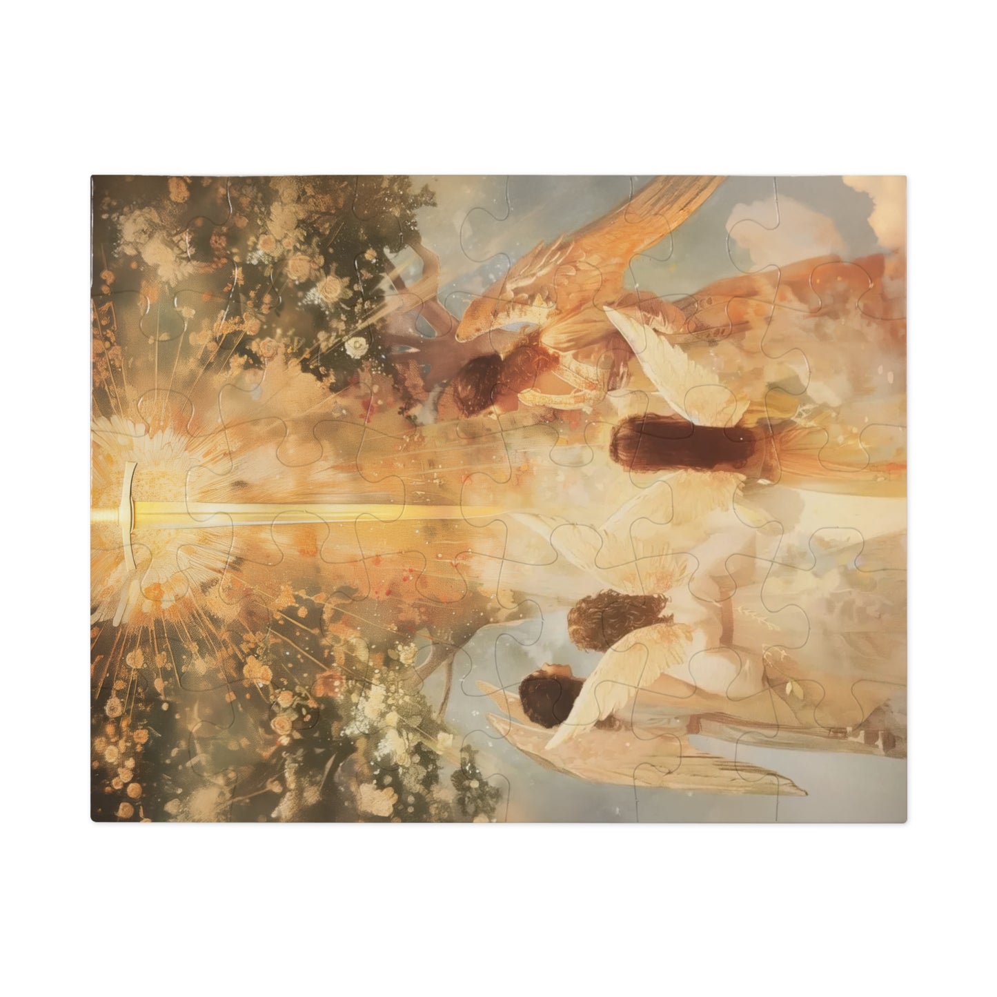 The Watchers of the First Dawn - Guardians of Eden - Puzzle & Keepsake Tin - Religious Jigsaw Puzzle (30, 110, 252, 500,1000-Piece)