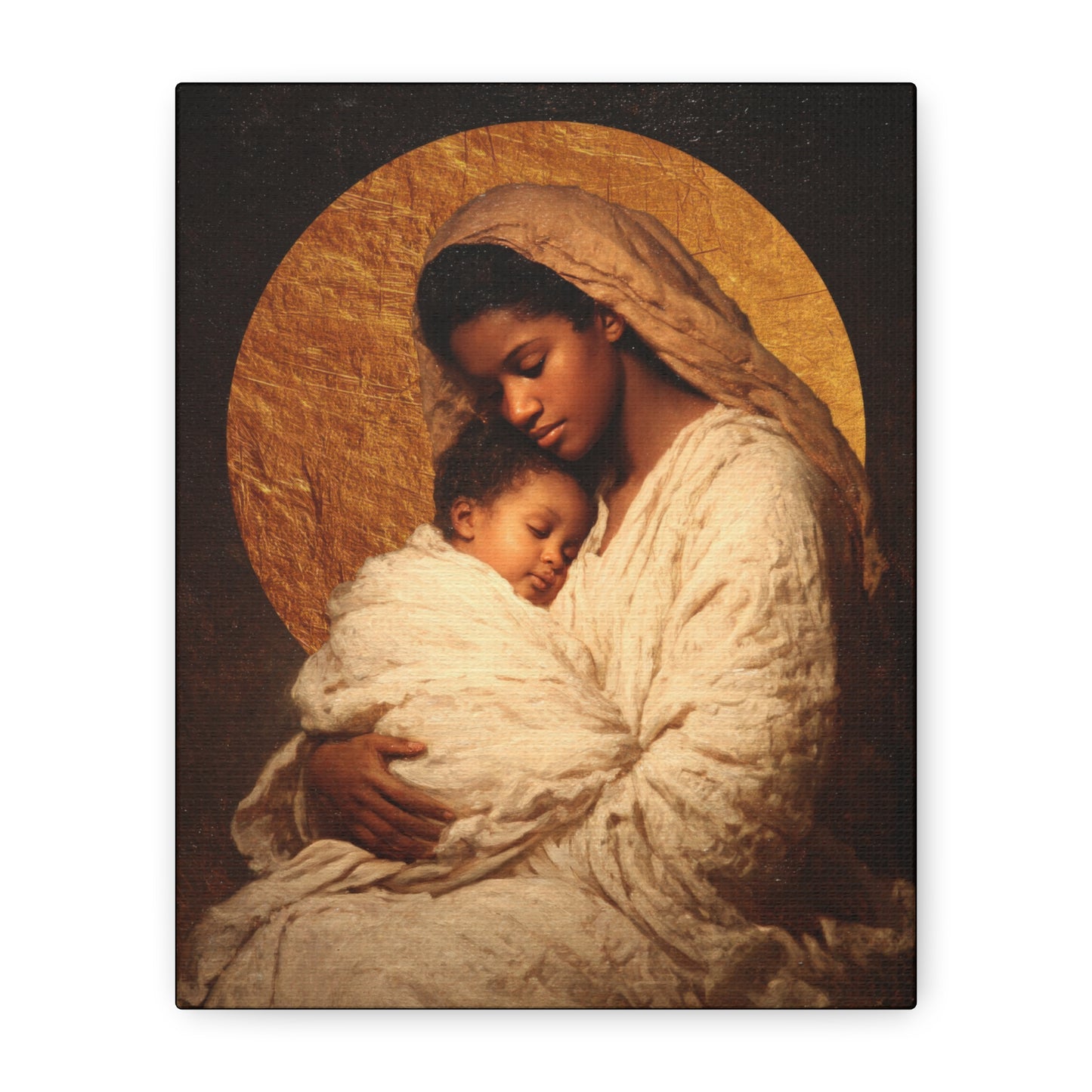 Our Lady of the Manger - Mother Mary and the Christ Child - Gallery Wrapped Canvas - Print - Religious Art for your Home - Catholic