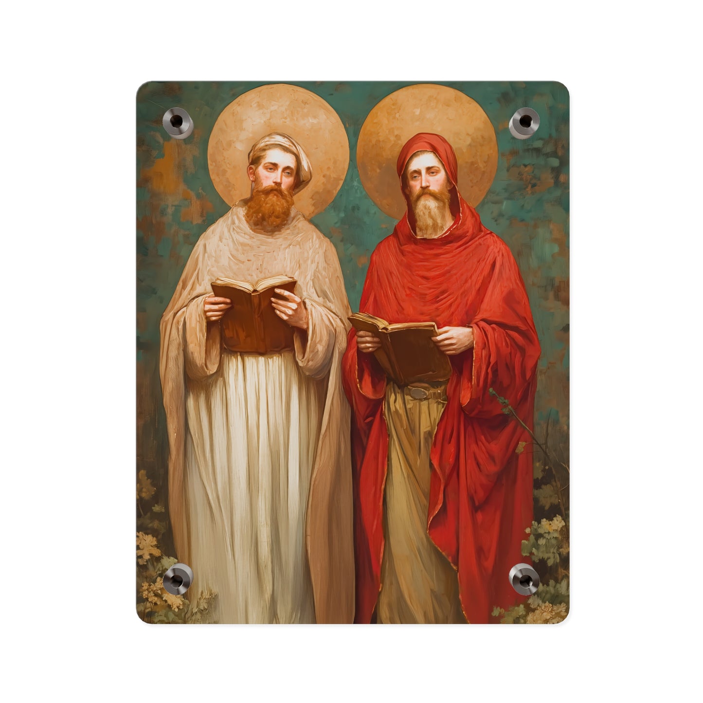 Saints Cosmas and Damian Wall Art Panel - Ready to Hang Acrylic Print - Catholic Saint Art - Patron Saint Print - Martyr Art