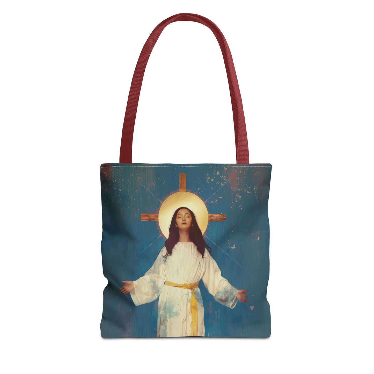 Our Lady of Akita - Mother Mary - Tote Bag - Large Medium Small Faith Art Bag - Re-usable Tote Purse - Double Sided
